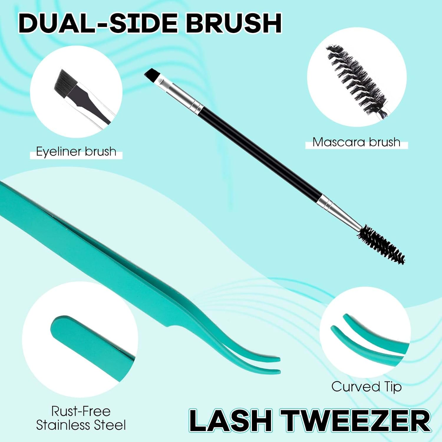 GEMERRY Eyelash Extension Kit Faux Individual Eyelashes Kit 40D DIY Cluster Eyelashes D Curl 0.07Mm 10-18Mm with Bond and Seal Glue Clamp & Cream Remover Eyelash Extension(40D-0.07D-Kit) image number 3