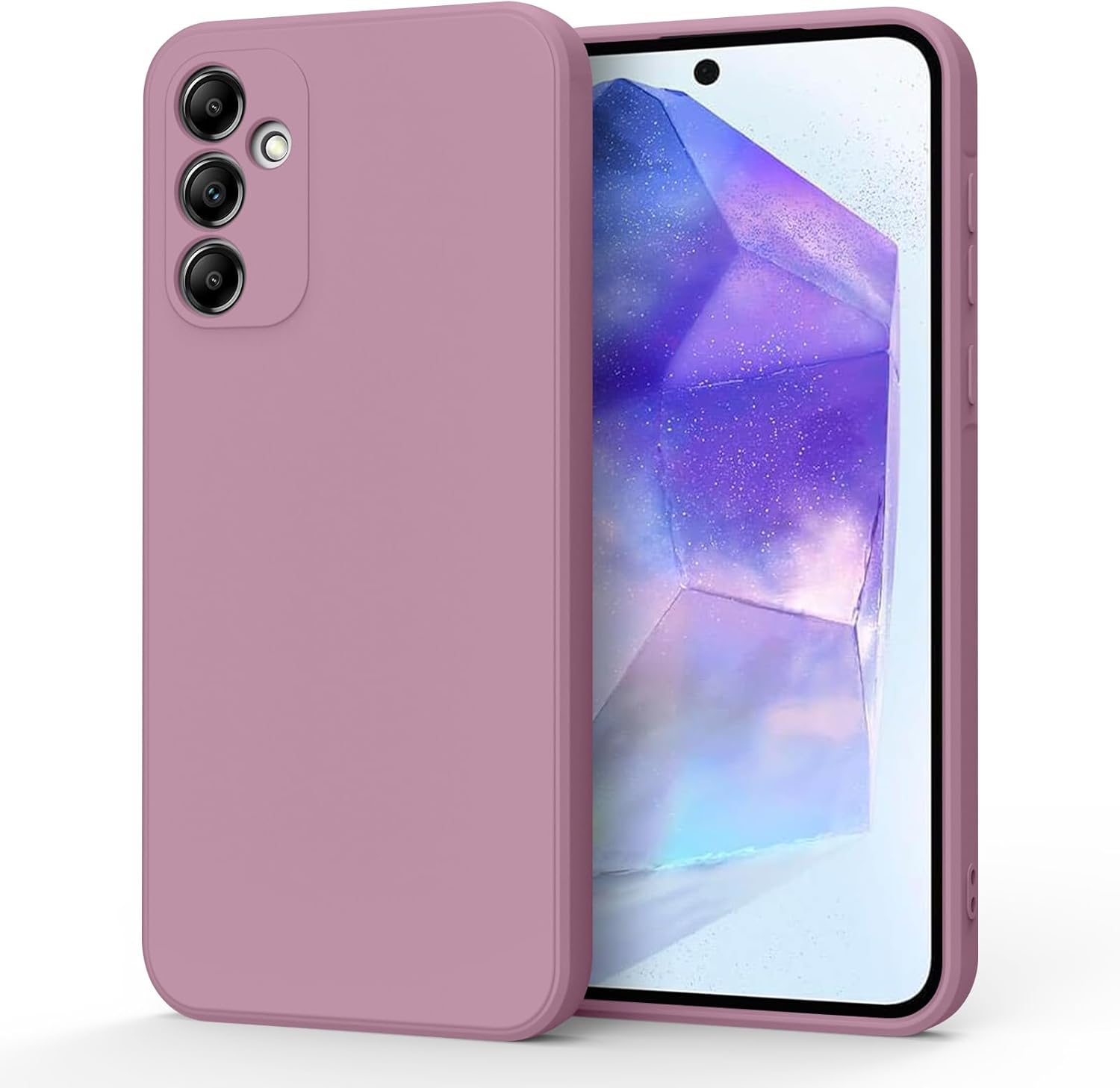 Silicone Case for Samsung Galaxy A55 Case, Silky-Soft Touch Gel Rubber Cover, Full Protective Case Shockproof Liquid Bumper Cover for Samsung A55 Case 5G