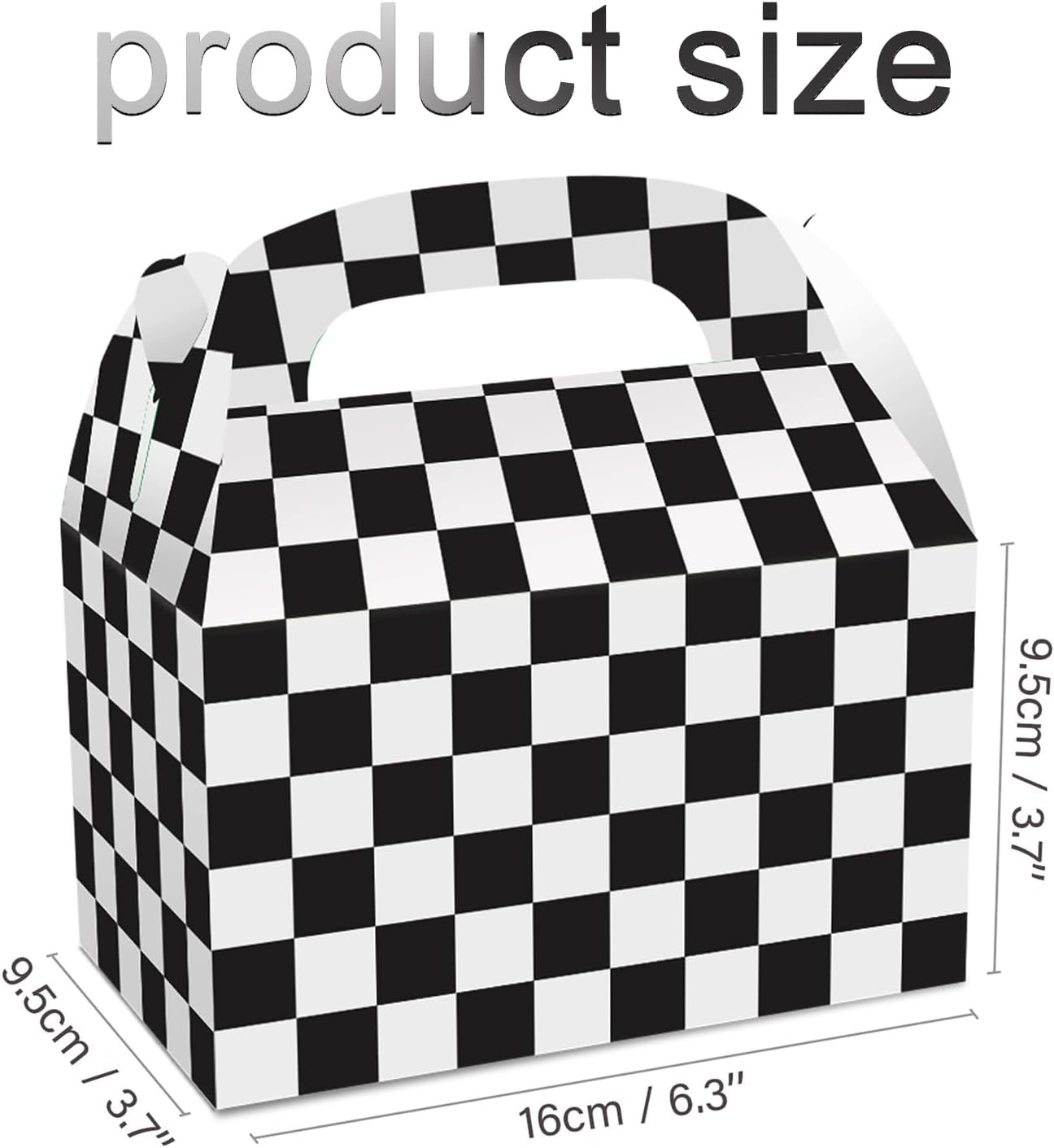 WEZCHUGHAOL 12Pcs Racing Flag Gift Bags, Racing Party Gift Boxes Checkered Gift Boxes Snack Gift Bags Containers Racing Party Supplies Holders Race Speed Theme Party Gift Decoration Supplies Are Perfect for Gift Giving image number 2
