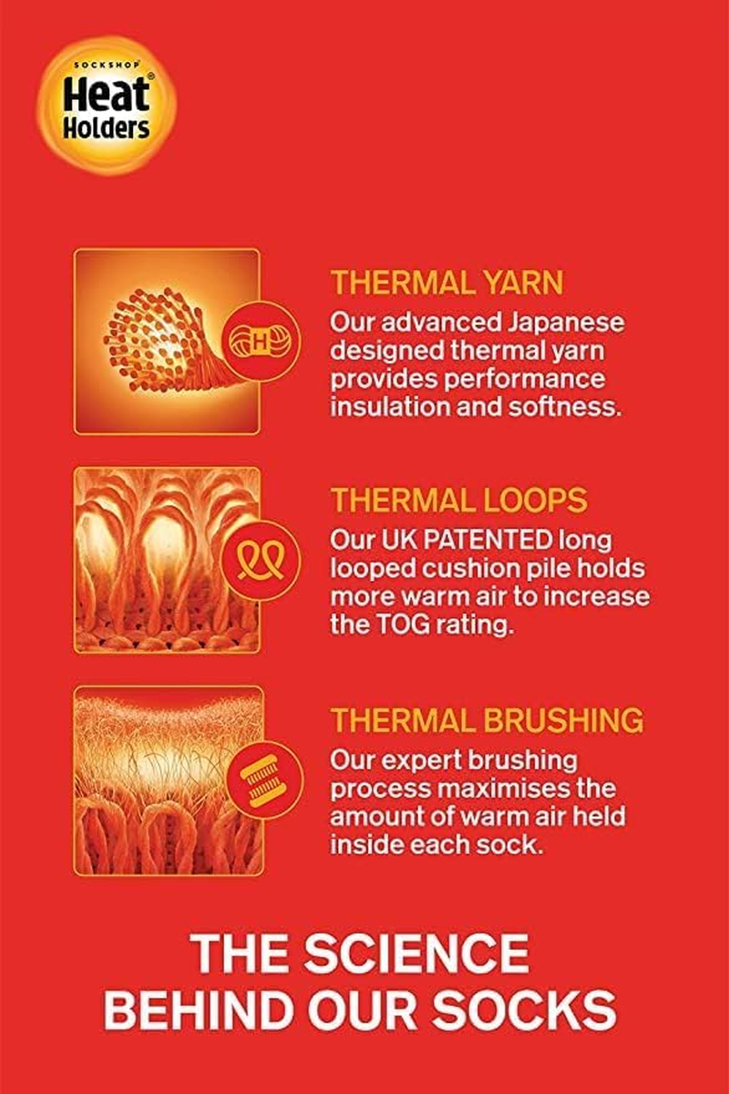 HEAT HOLDERS Merino Wool Blend Lite Thermal Socks Womens 4-8UK 5-9US image number 6