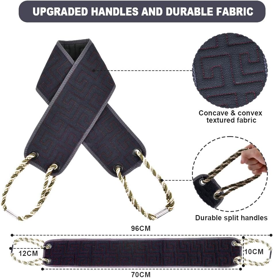 Exfoliating Back Scrubber for Shower, Back Washer with Handles, Soft Bath Scrub for Women and Men, Double-Side Use Washcloth Bath Tool, Extended 70Cm image number 3