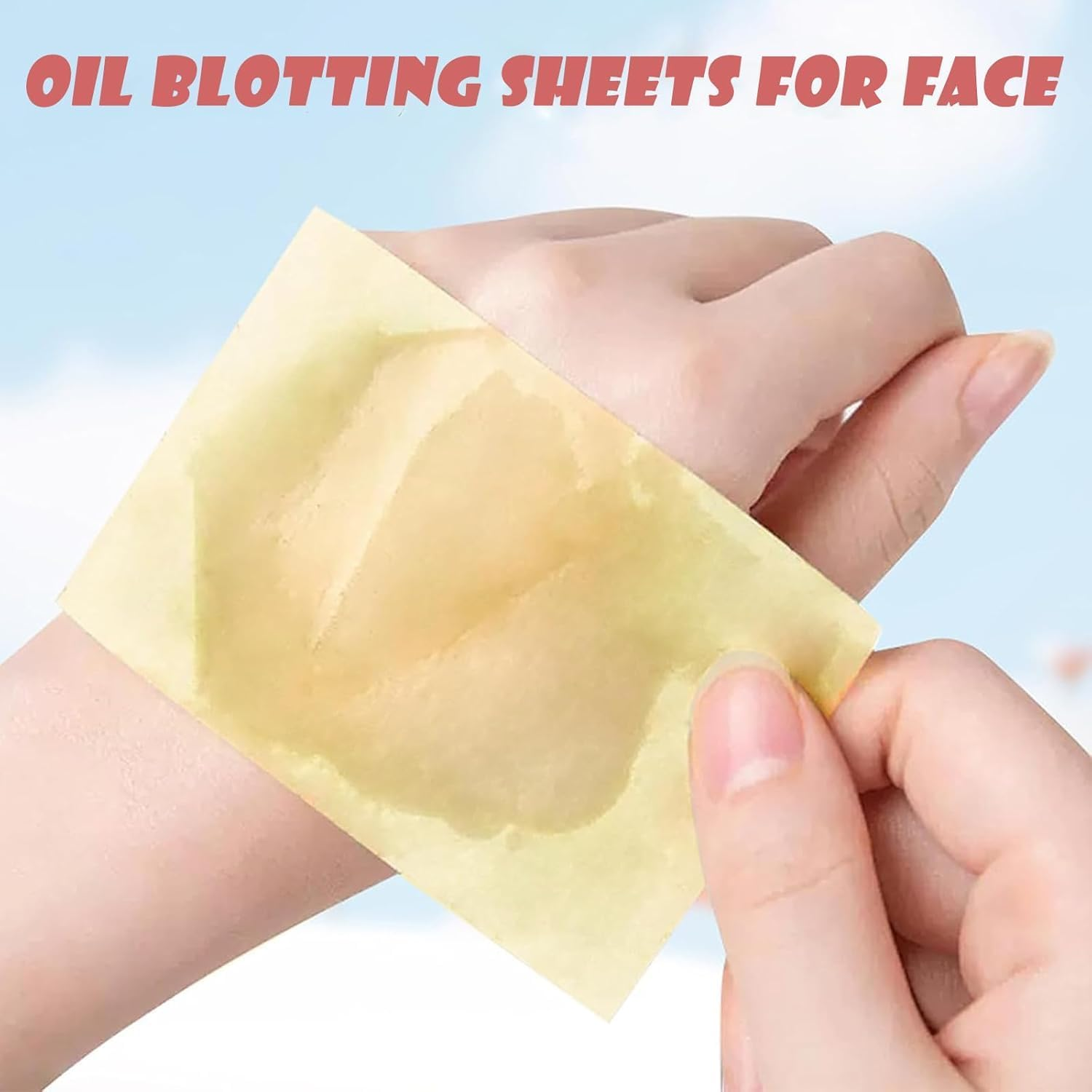 500 PCS Blotting Paper Face, Blotting Paper for Oily Skin, 500 Sheets with 1 Full Size and 4 Refills, Quick Oil Absorbing for Gym, Work and Travel, Fresh Complexion Throughout the Day image number 5
