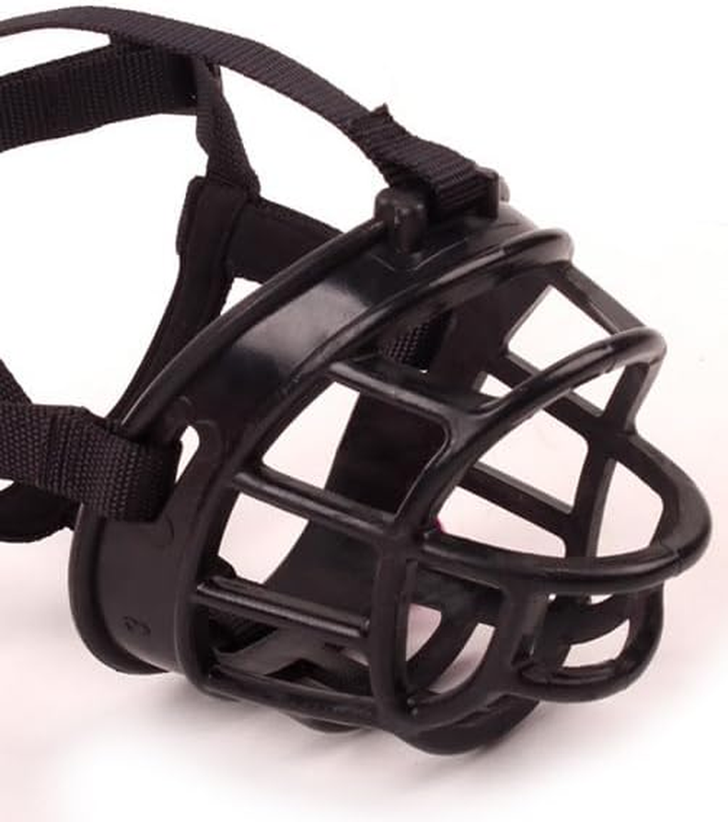 Basket Dog Muzzles-Soft Adjustable Breathable Mask anti Biting Chewing Barking Training Dog Muzzle for Small Medium Large Dogs (Black, M) image number 4