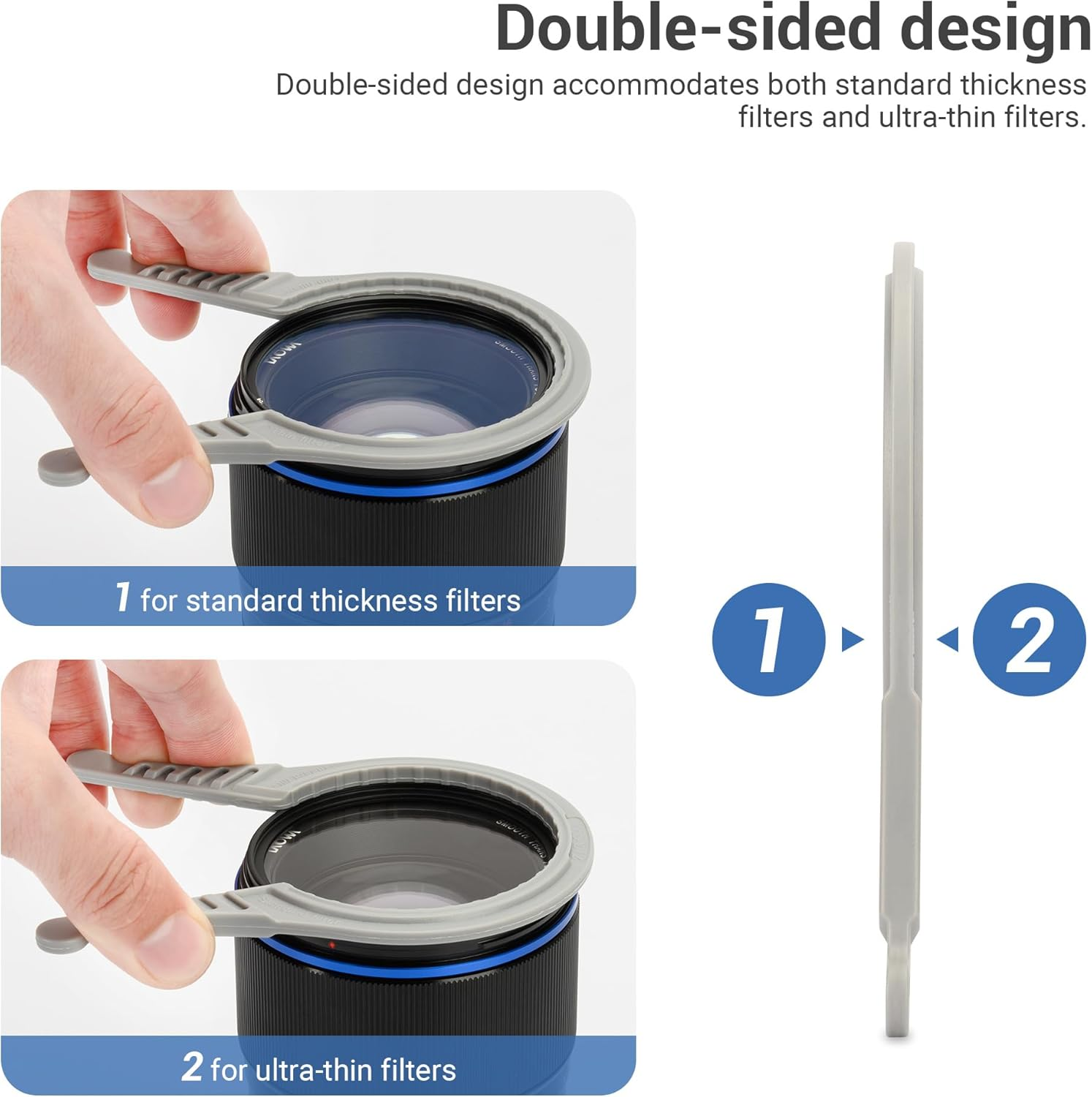 [Upgraded Version] 3 Packs Camera Lens Filter Wrench Kit, Double-Sided Design, Fit 37Mm-52Mm 55Mm-72Mm 77Mm-95Mm Lens Filter of Different Thicknesses,Cpl UV ND Filter Removal Wrench Tool Set image number 3