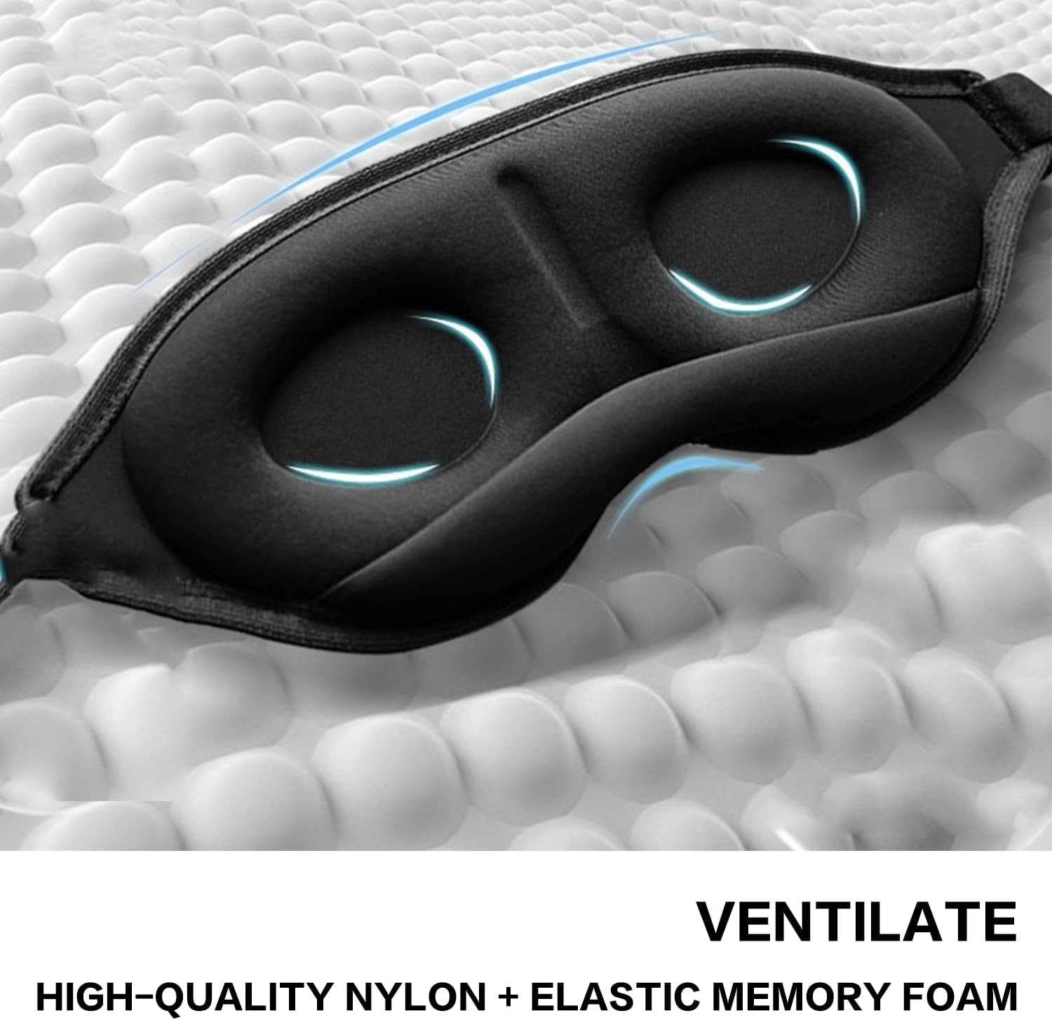 Sleep Mask for Men & Women &ndash; 2 Pack 3D Contoured Eye Mask with Adjustable Strap, Soft Breathable Night Blindfold for Sleeping, Travel, Yoga & Nap (Pink & Black)