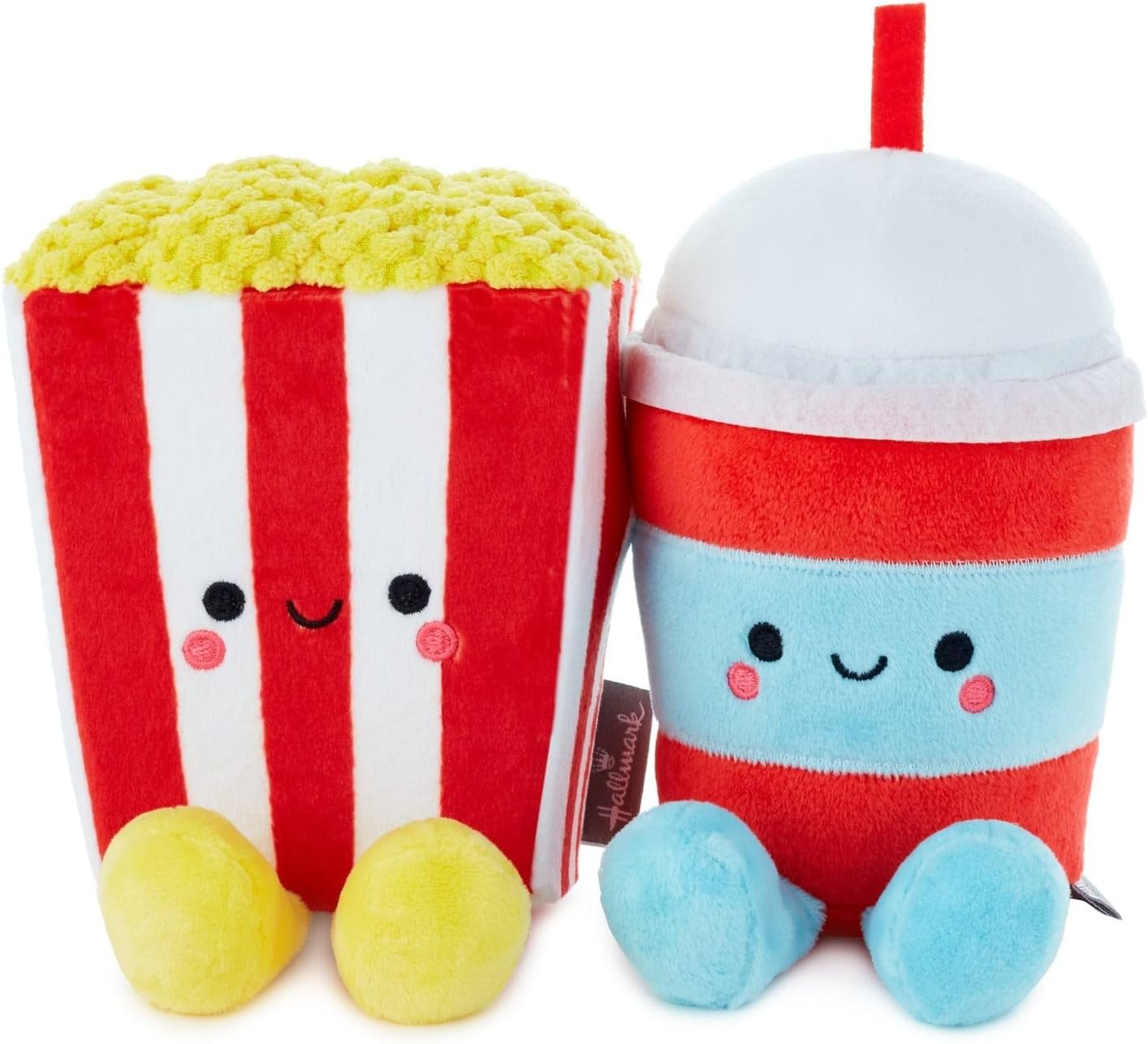 Hallmark Better Together Popcorn and Slushie Magnetic Plush, 5-Inch Height Plush Toys That Stick Together, Friend, Partner or Loved One image number 3