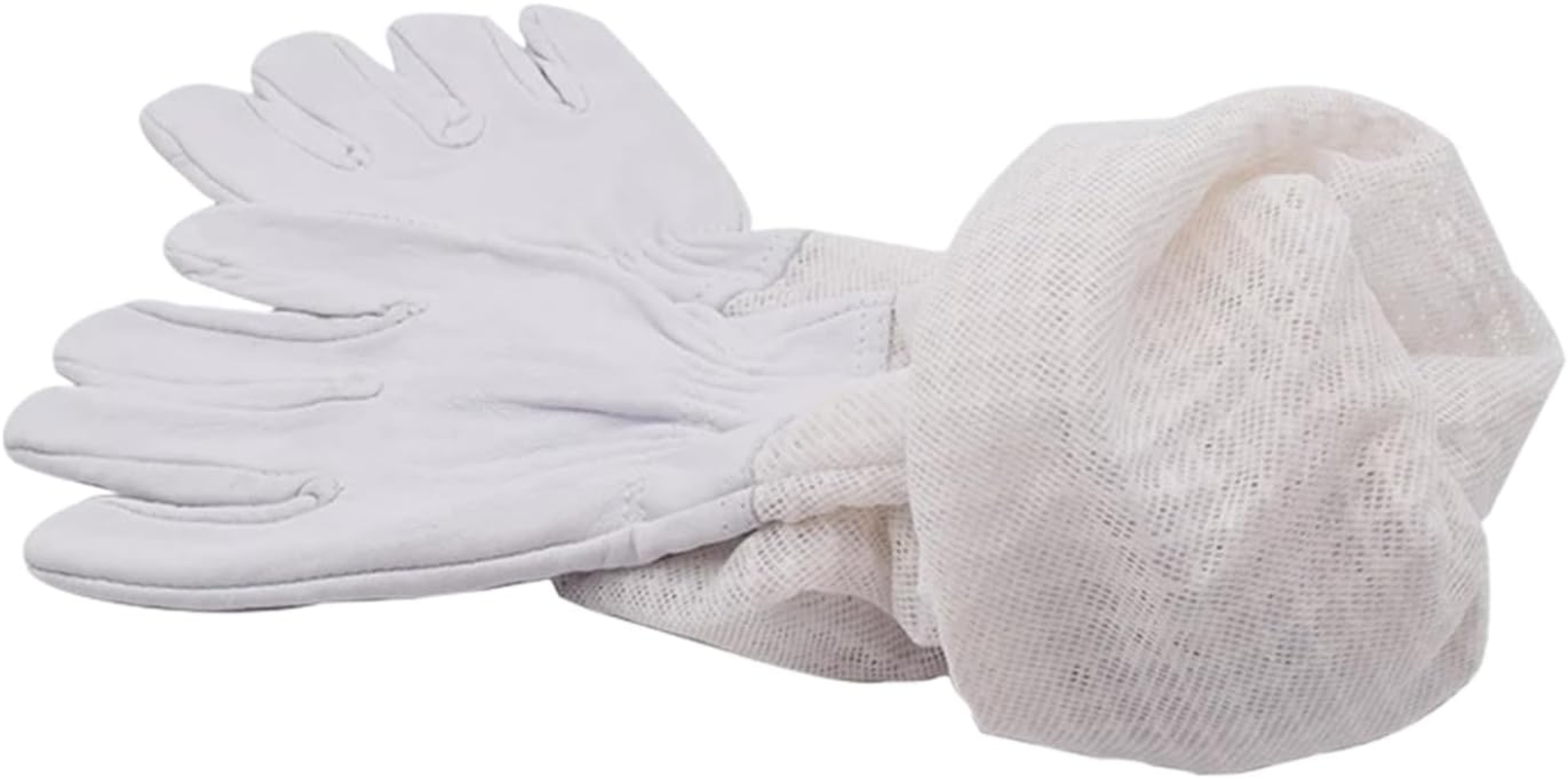 Beekeeper Gloves Goatskin Beekeeping Gloves for Men Woman Protect from Honey Bee Stings, with Ventilated Canvas Long Sleeves Elastic image number 5