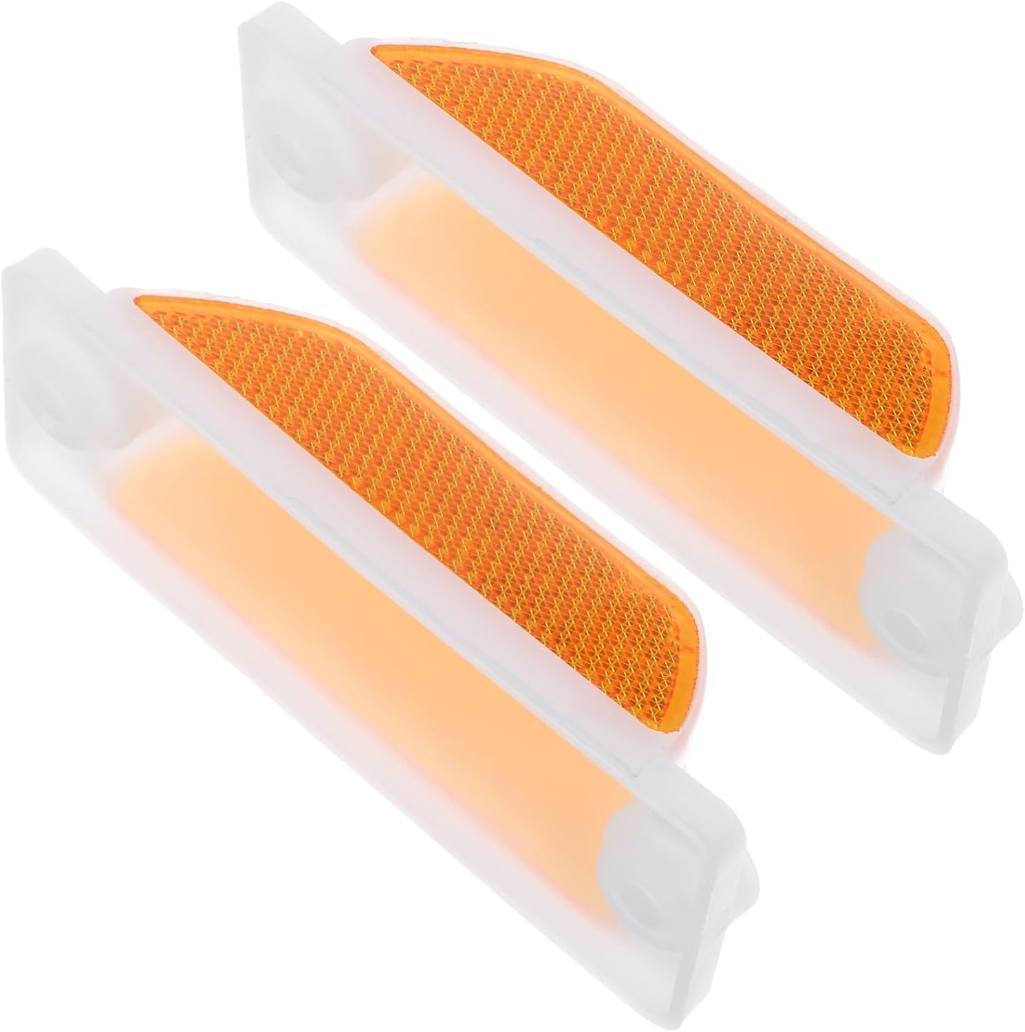 2Pcs Yellow Double-Strip Rectangular Road Reflectors 11.5X40Mm Reflective Delineators for Guardrail and Driveway Highways Pavement Markers image number 6