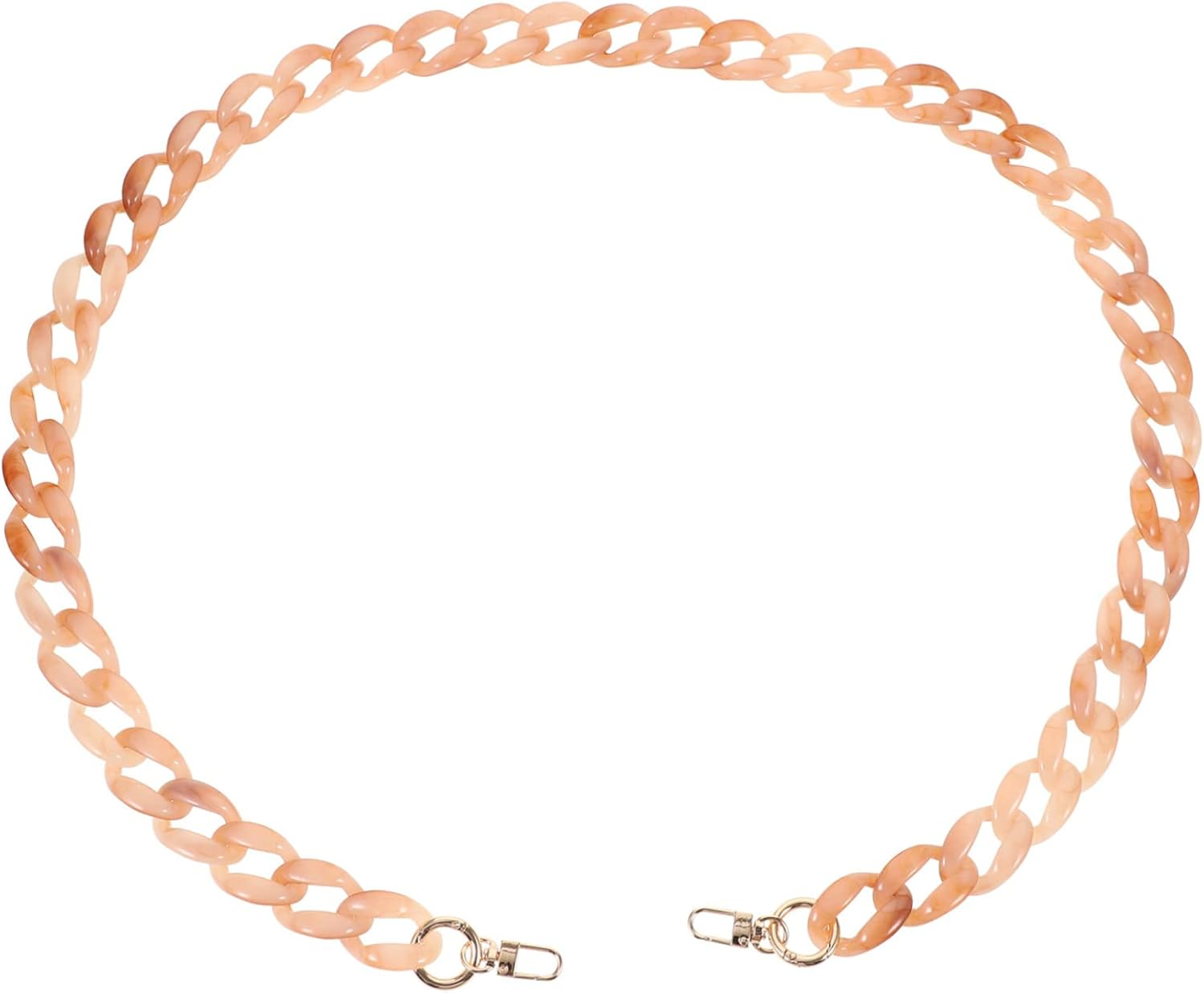 DOITOOL Double End Clasp Long Chain Acrylic Bag Extender Stylish Shoulder Bag Chain for DIY Handbag Re