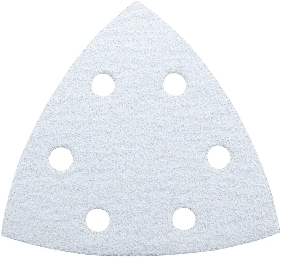 Makita A-52401 Magic Sanding Paper, 7.1 X 3.8 Inches (180 X 96 Mm), White, Triangle (10 Pack) image number 1