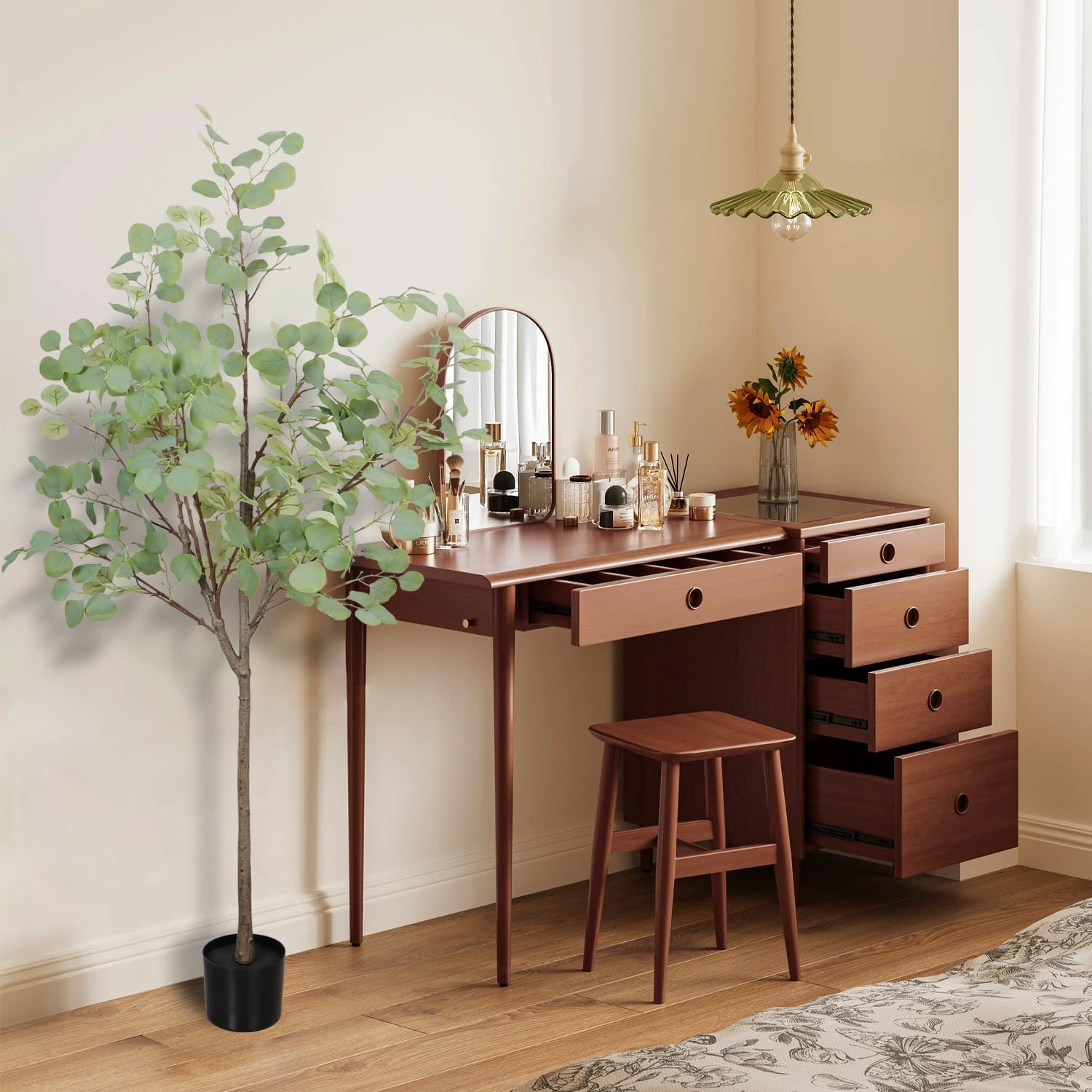 Artigreen Artificial Olive Tree,5Ft/150Cm Tall Nearly Natural Fake Plant Faux Olive Plants，Fake Topiary Silk Tree with Wood Branches and Fruits for Home Office Decor Indoor,Housewarming Gift