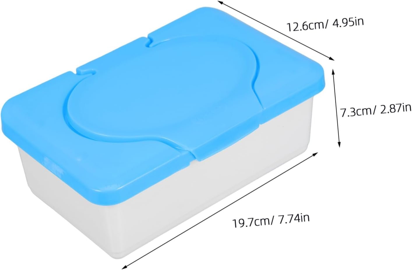 2Pcs Care Essentials Portable Wipes Box Lid Travel Tissue Storage for Home and Go image number 2