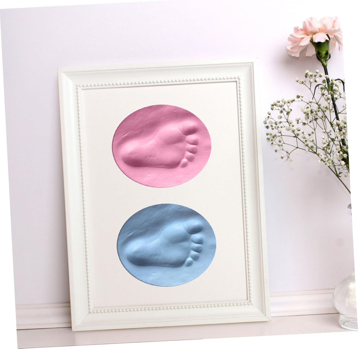 Kisangel 4Pcs Hand Footprint Keepsake Kit for Newborns Handprint Footprint Molds Shower image number 4