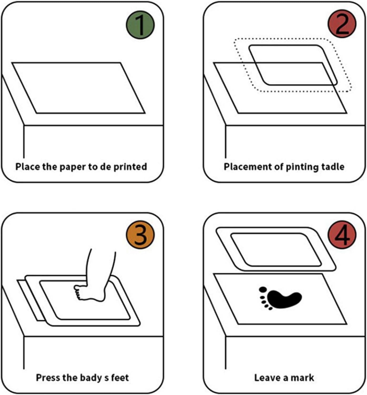 Hand Print Mold Kit for Baby - Inkless Hand and Footprint Kit for Toodler - User-Friendly Foot Printing Set with Clean-Touch for Cards Keepsake Frame Photo Frames image number 3