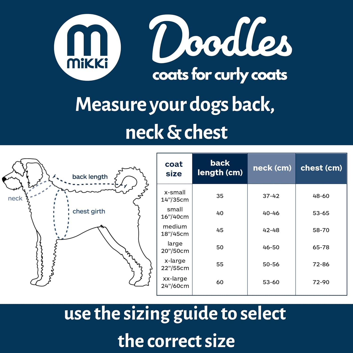 Mikki Doodles Dog Raincoat, Waterproof, Windproof, Silky Lining, Less Friction Means Less Knots & Tangles, Size Large C