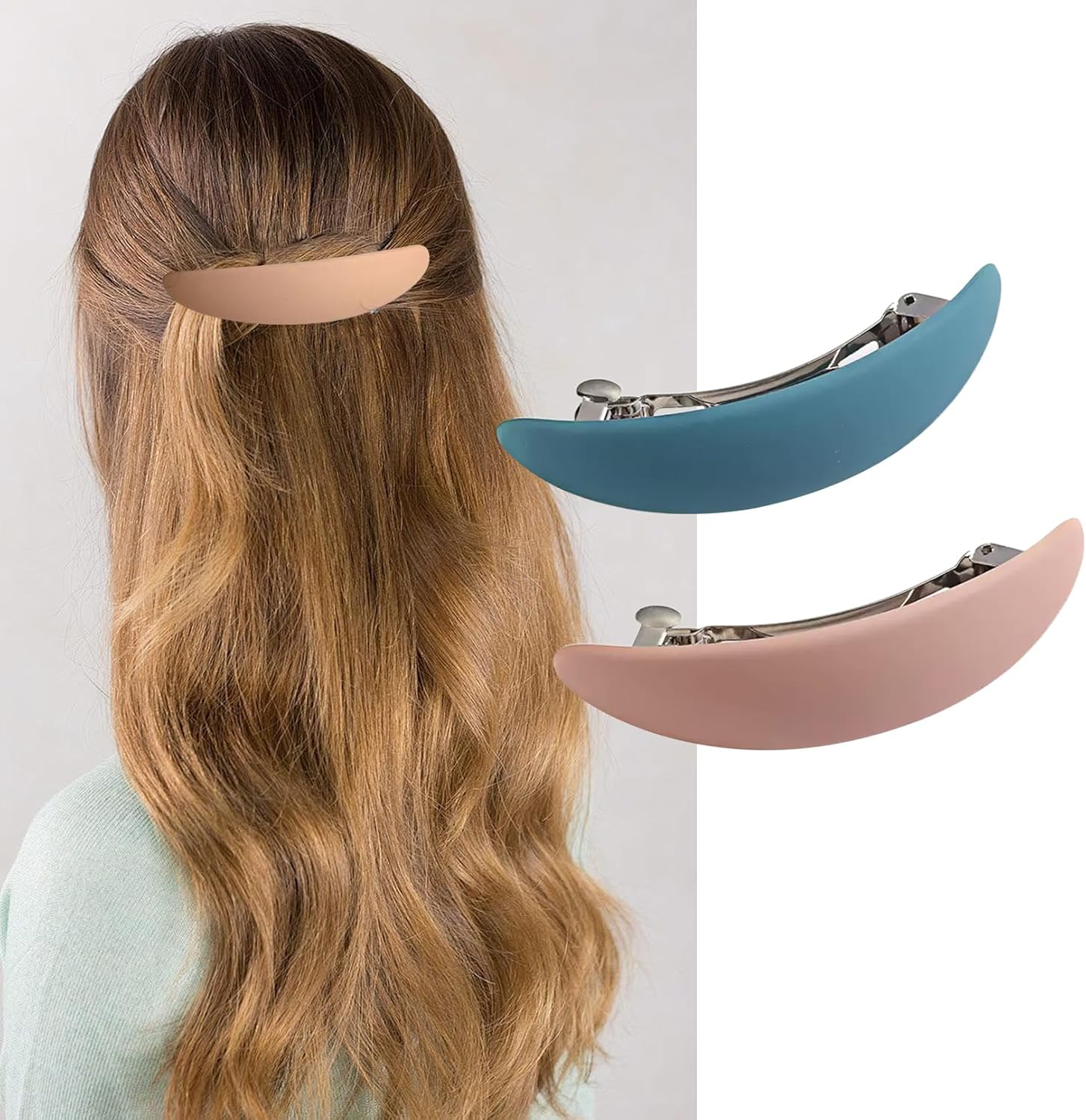 Pack of 2 Hair Clips Women'S Girls Thin Hair Accessories Hair Clip for Women for Fine Set Automatic Hair Automatic Thin Hair Accessory Hair Clip Small Hair Clip Clips image number 3