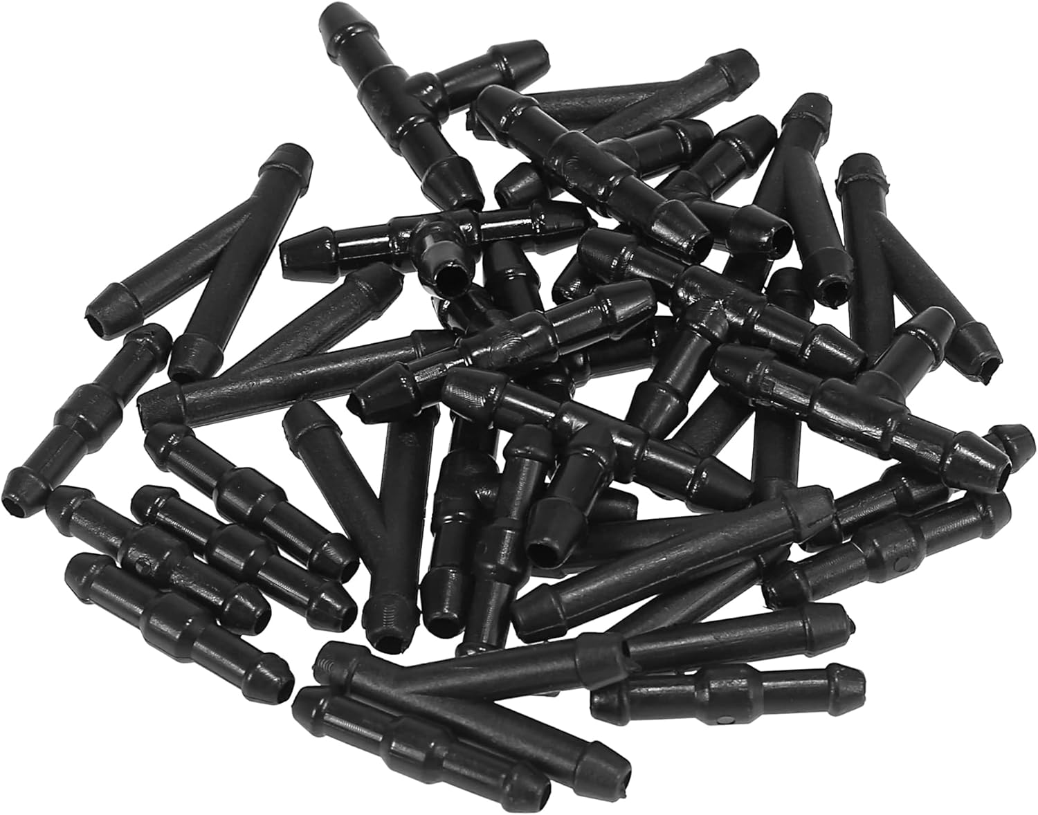 X AUTOHAUX 30Pcs I Shaped T Shaped Y Shaped Plastic 2 Way 3 Way Windshield Washer Hose Connector Tube Pipe Fitting Splitter Adapter for Car White