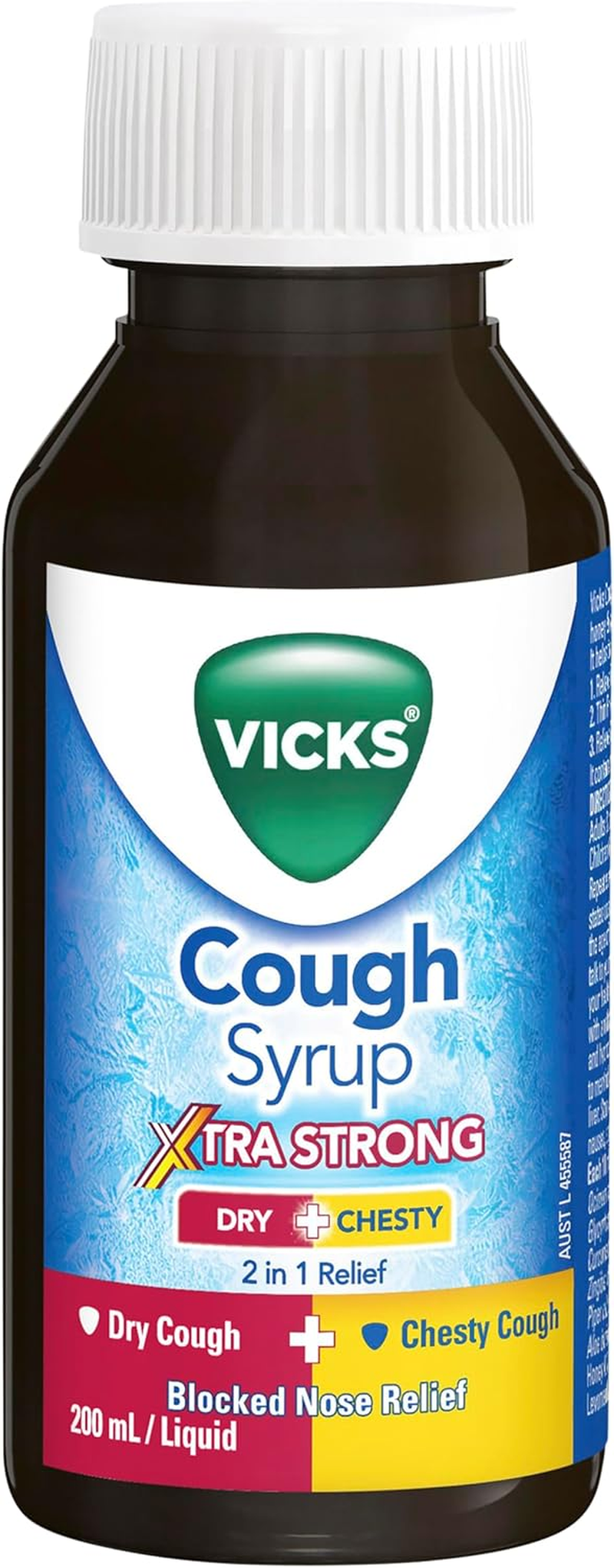 Vicks Cough Syrup Dry + Chesty Xtra Strong 200ML image number 1