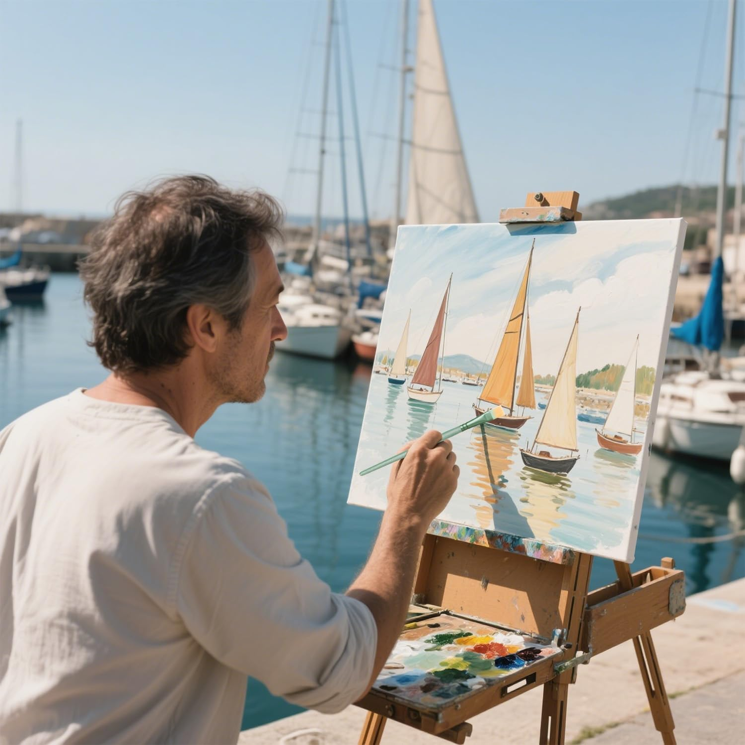 Paint Brushes Set for Acrylic Painting,Watercolor Brushes Painting Brush Nylon Hair Brushes for Acrylic Oil Watercolor Canvases Rock Body Face Nail Miniature Detailing Drawing Art Supplies(Green) - Red image number 3