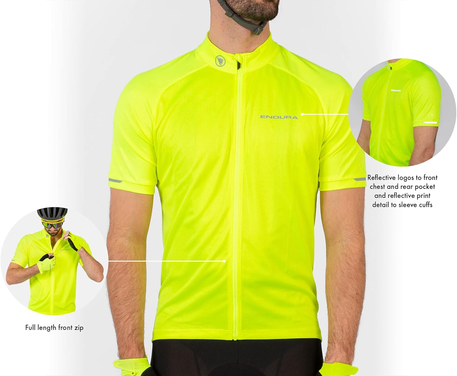 Endura Mens Xtract Road Cycling Jersey image number 3