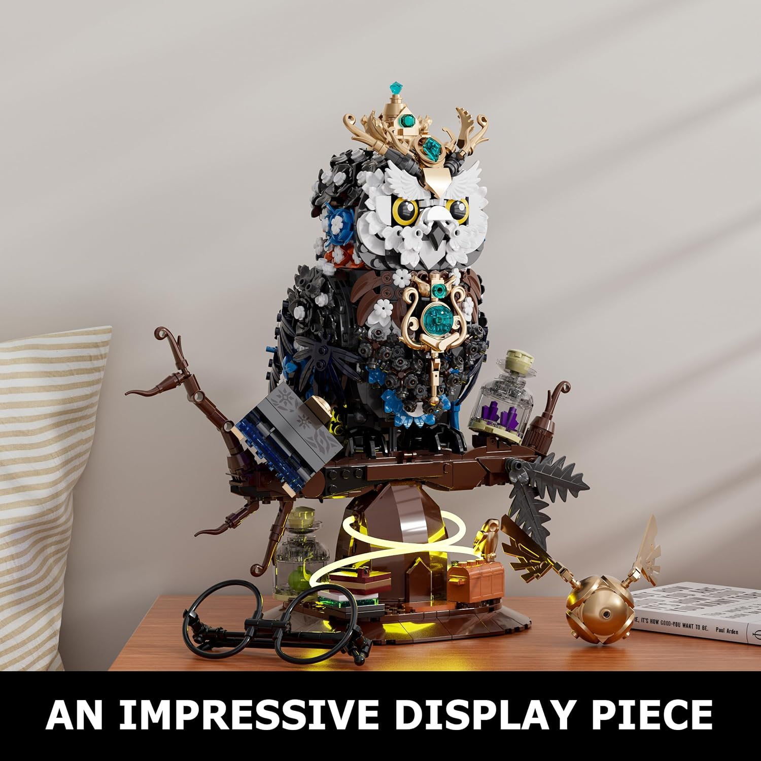 Toy Player Ideas Magic Owl Flower Animal Building Set, MOC Collectable Bird Model, Compatible with  for Adults, Creative Gifts for Adults or Teenagers Children from 8 Years (1288 Pieces) image number 3