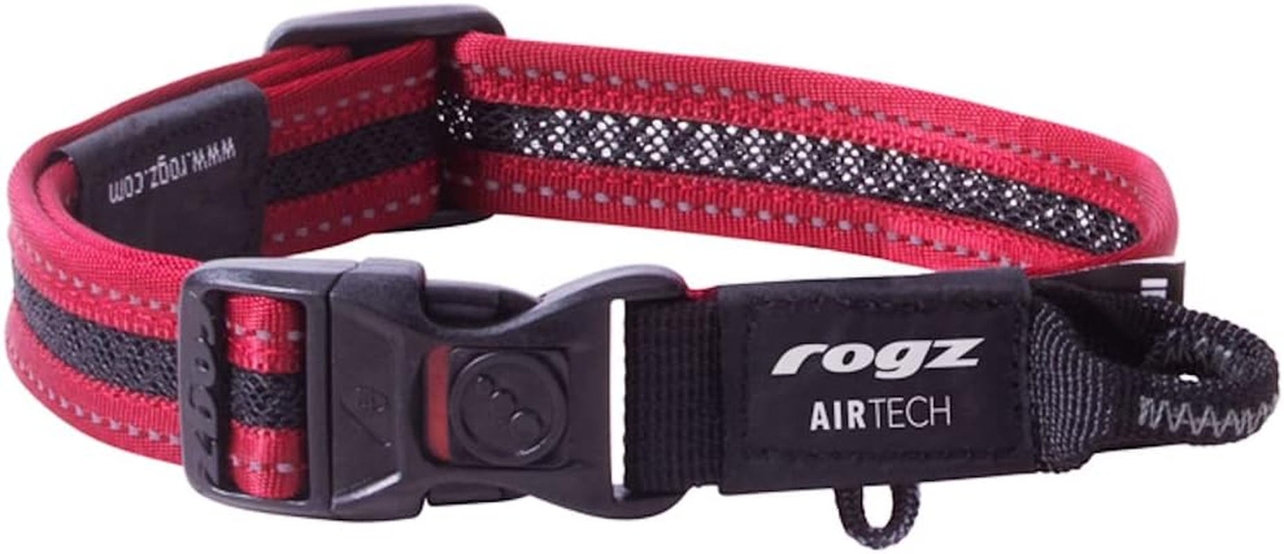 Rogz Airtech Classic Dog Collar, Platinum Grey, Medium image number 4
