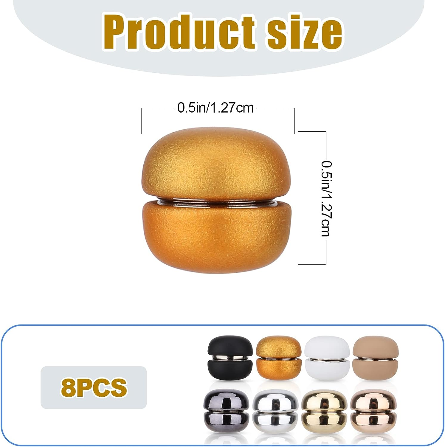 8PCS Multi-Purpose Magnetic Hijab Pins - Strong Pinless Scarf Clasp and Brooch for Women'S Hijabs, Scarves, and Clothes - [Image-Dependent] image number 4