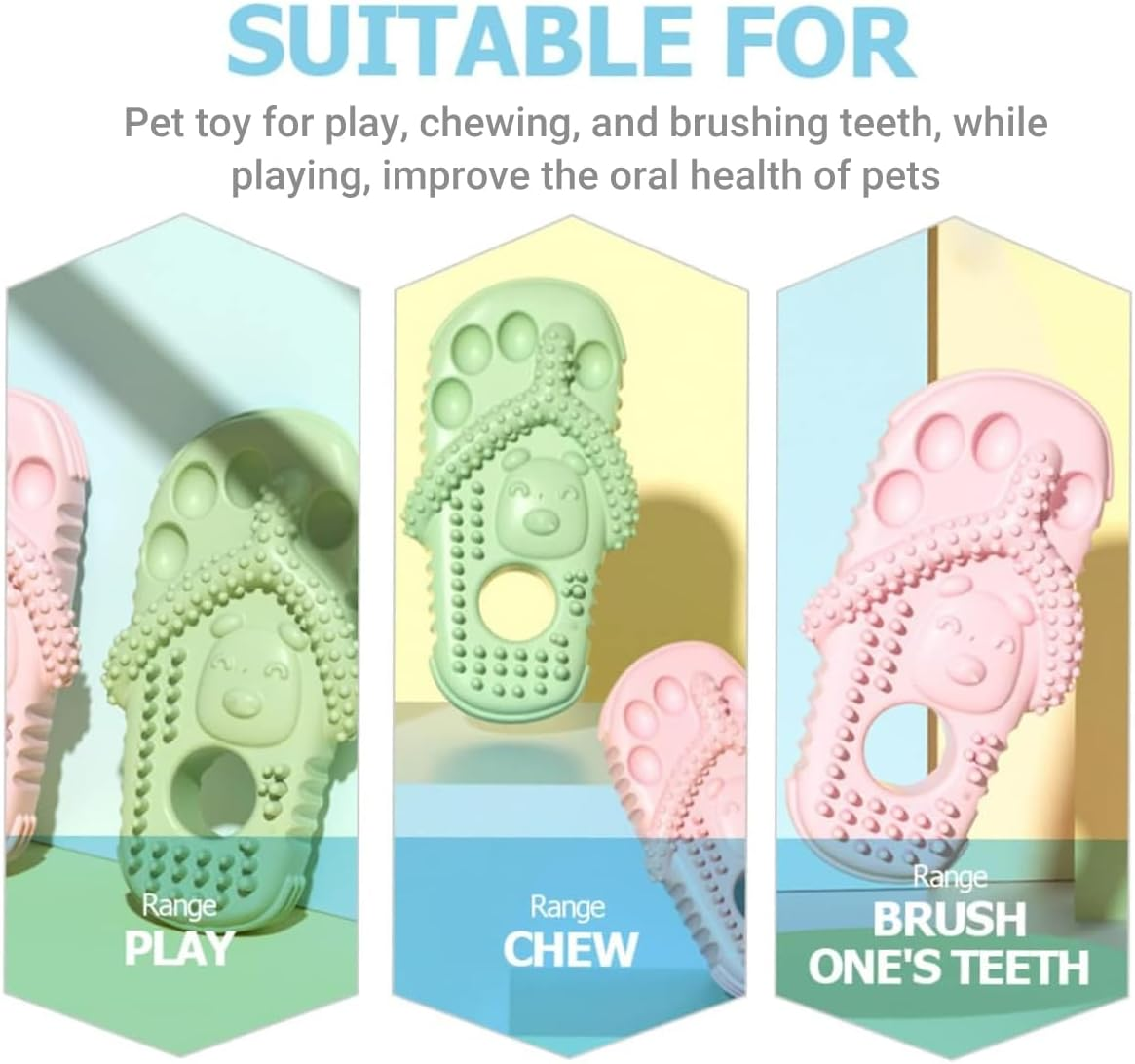 AIMALL Pet Toys Bite Slippers - Durable Dog Chew Toys for Teething & Dental Health, Bite-Resistant Rubber, Interactive Cat & Dog Toys image number 6
