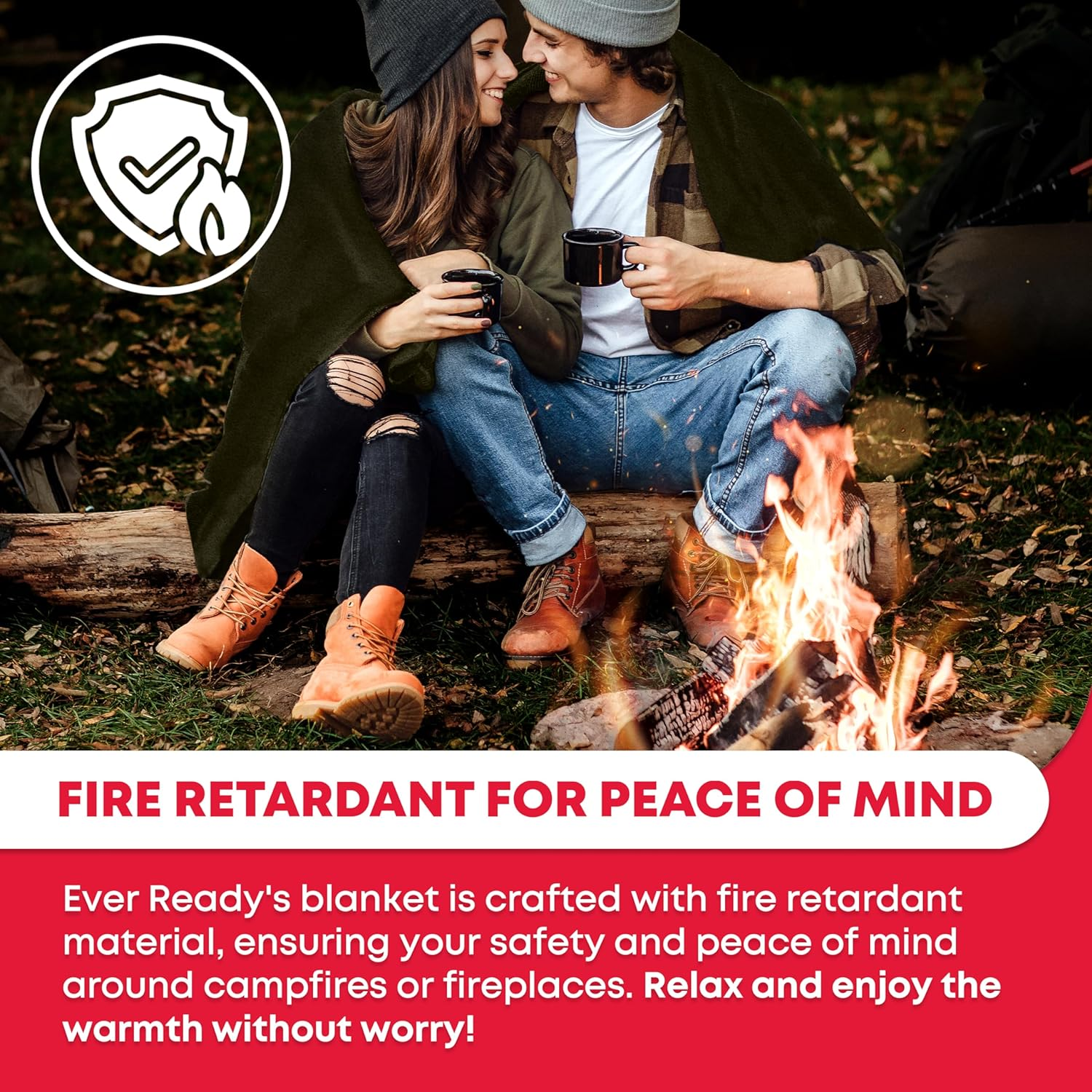 Olive Drab Green Warm Fire Retardant Blanket, 66" X 90" (80% Wool)-Us Military Style image number 1