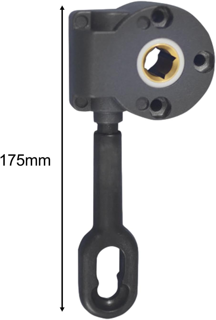Outdoor Black Awning Crank Gearbox Accessories Aluminium Alloy Easily Install 360 Degree Rotating Lightweight Canopies Parts image number 4