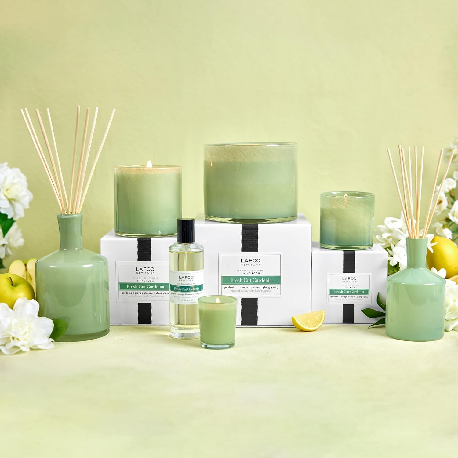 Lafco Fresh Cut Gardenia 3-Wick Candle, Green, 30 Ounce image number 4