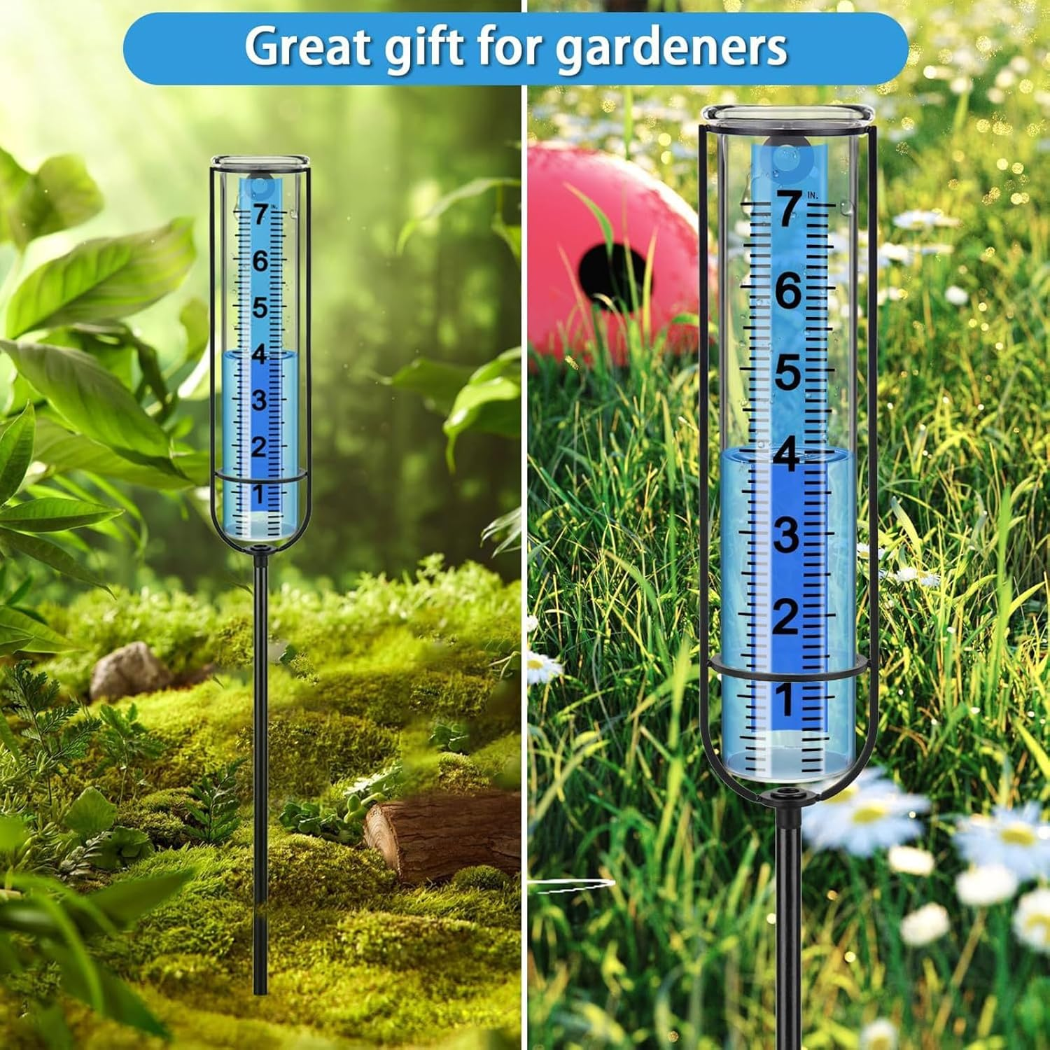 Height Adjustable Rain, Stylish 7 Inch Rain for Garden, Lawn, Patio image number 5