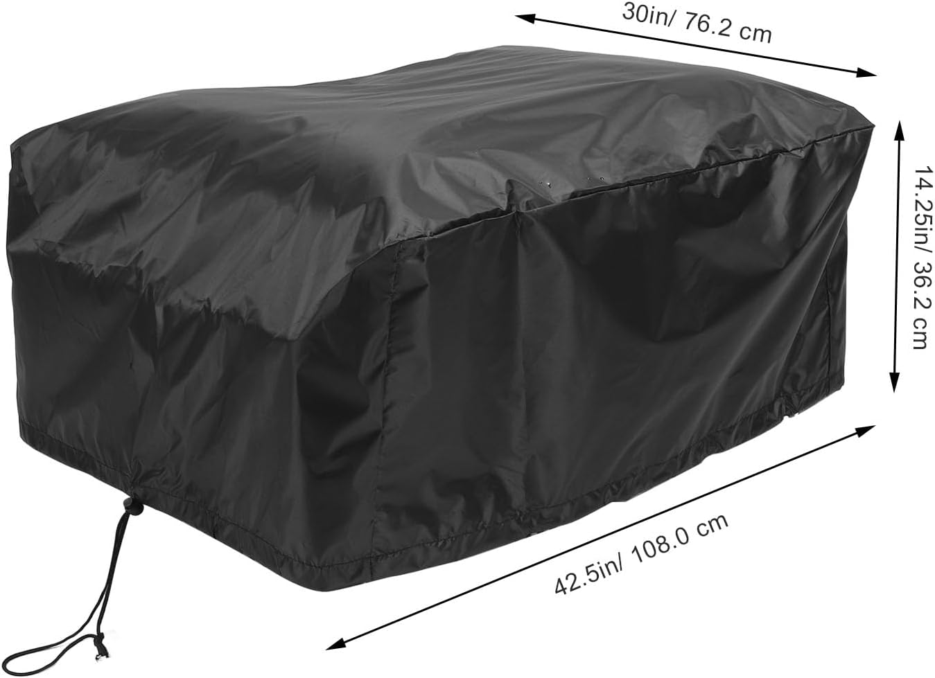 RV Air Conditioner Cover, AC Winter Cover with Drawstring, RV Roof Top AC Cover Replacement, Air Conditioner Protective Cover for outside Travel (Large Size: 42.5X30X14.25 Inches) image number 5