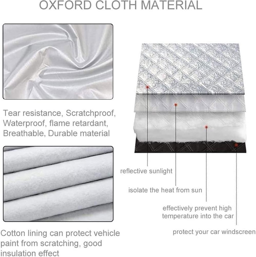 Breathable Car Cover Compatible with Jeep/Grand Cherokee/Grand Cherokee SRT | Anti-Hail Car Paint Protection Car Tarpaulin with Cotton Zipper (Color : Blue, Size : Grand Cherokee SRT) image number 4