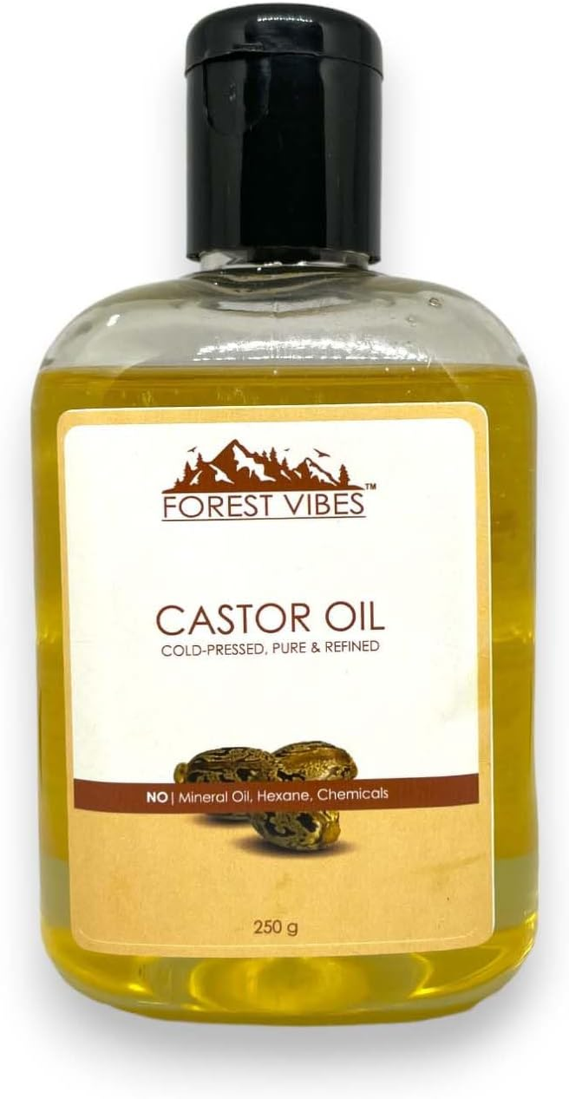 Forest Vibes Organic Castor Hair Oil | Growth, Stronger Hair, Beautiful Skin, Nails | Pure, Natural, Coldpressed | No Mineral Oil and Preservatives image number 1