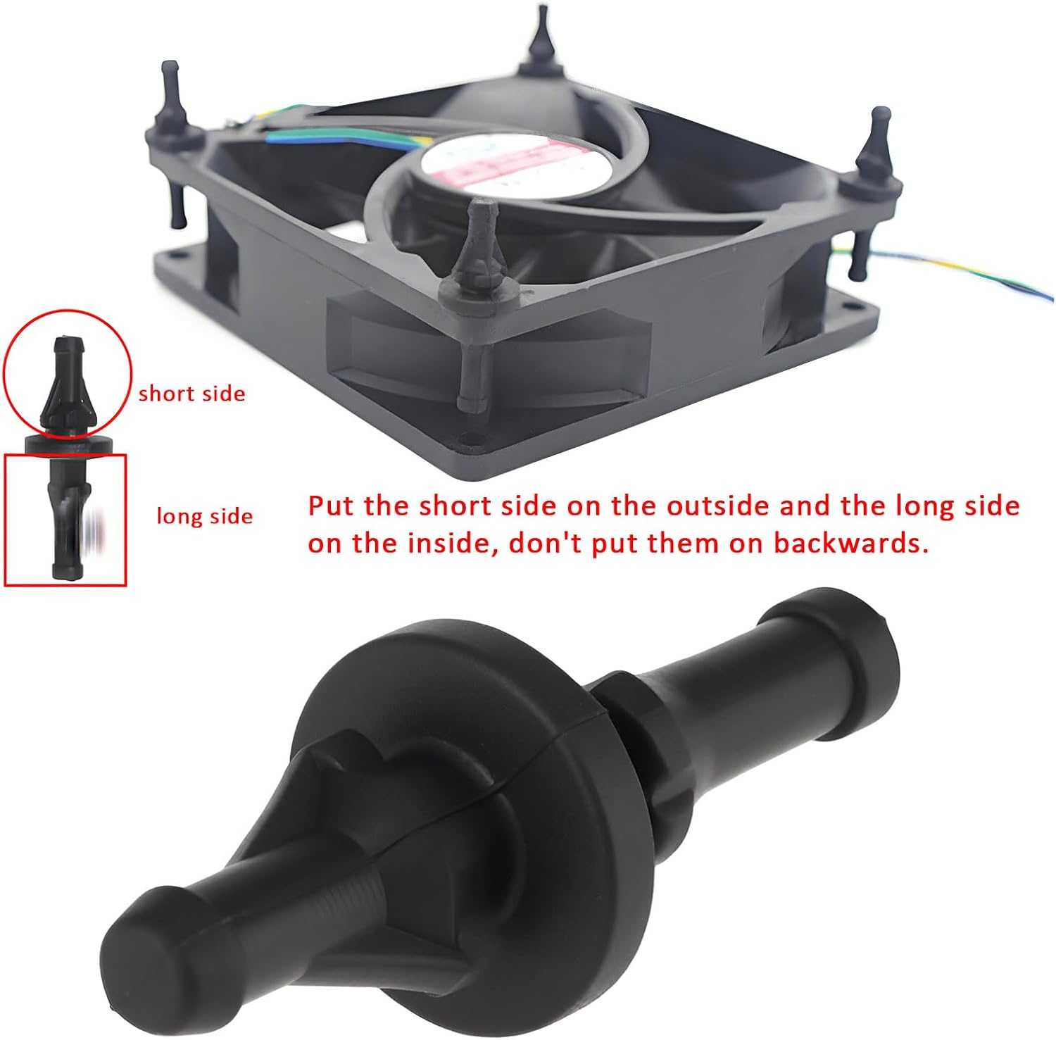 VGOL 20Pcs Computer Fan Fastening Rubber Plugs 30Mm Fan Rubber Mounting image number 5