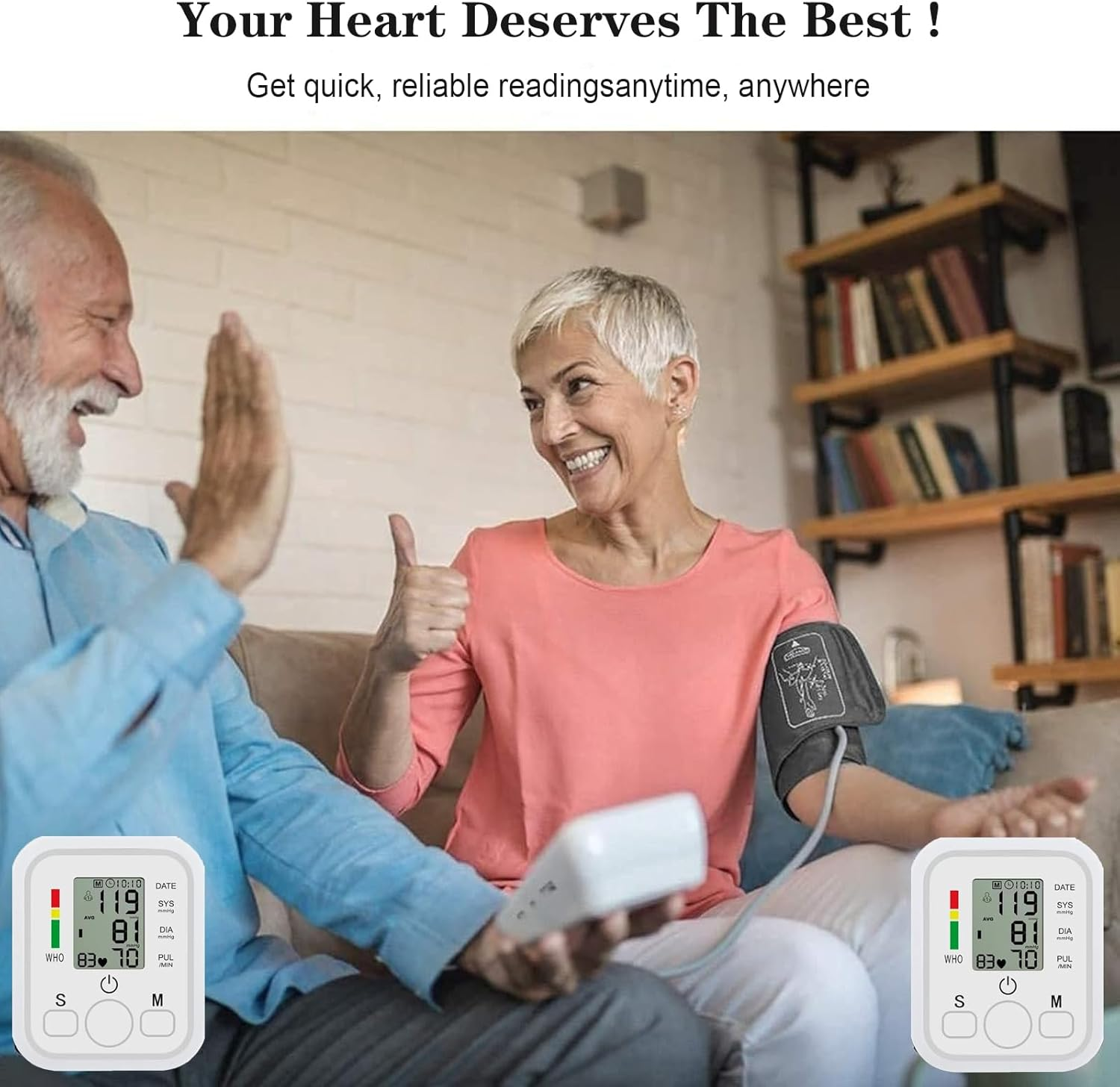 Upper Arm Blood Pressure Monitor, Portable Electronic Blood Pressure, with Irregular Heartbeat Detection Easy Measurements and Accurate Results, Monitor with 99 Groups of Memory for 2 Users image number 6