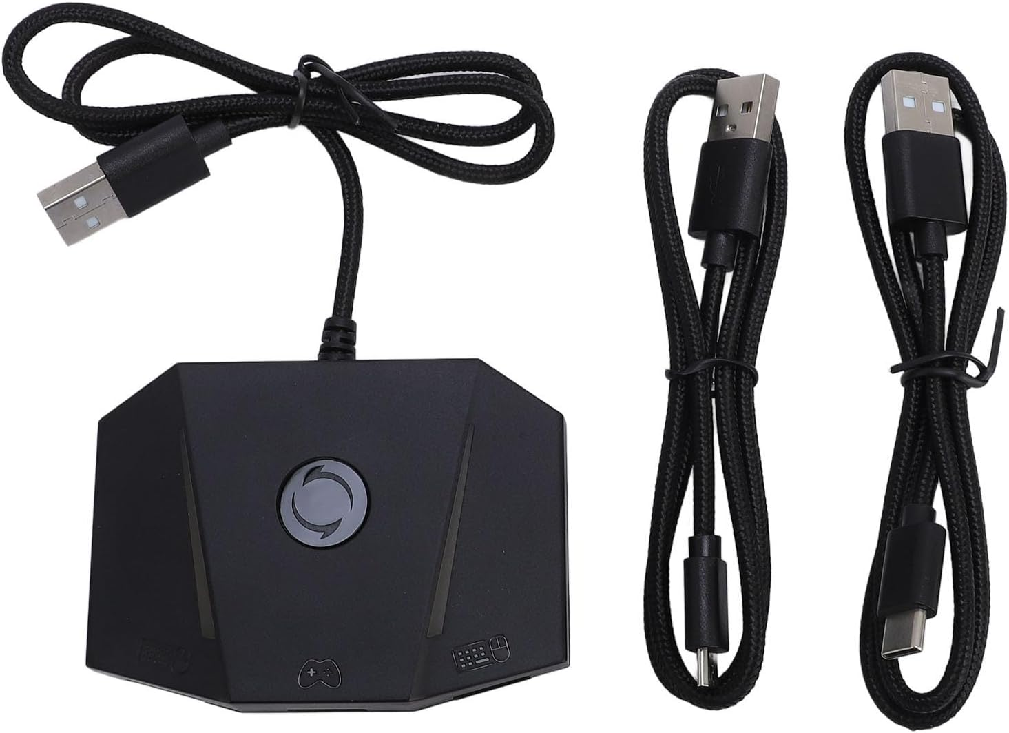 Gaming Keyboard Mouse Adapter for X/S, for , APP Control Gaming Mouse Keyboard Adapter with RGB Light & 3.5Mm Sound Jack image number 5