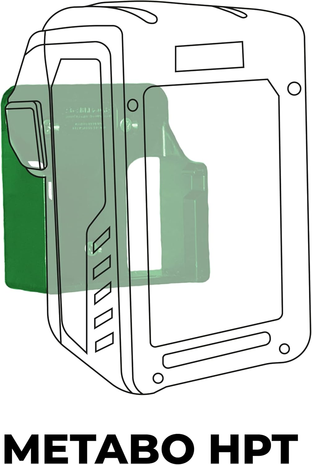 Green Battery Mounts for Hikoki/Metabo Hpt/Hitachi 18V image number 2