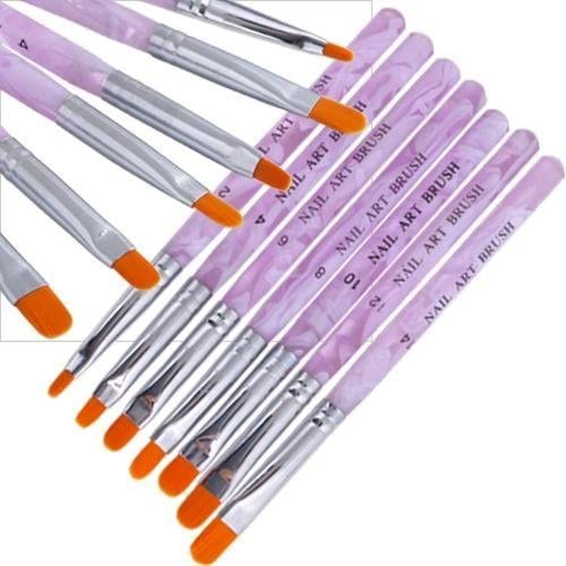CJESLNA 7 X Acrylic Uv Gel Nail False Tips Builder Brush Pen image number 2