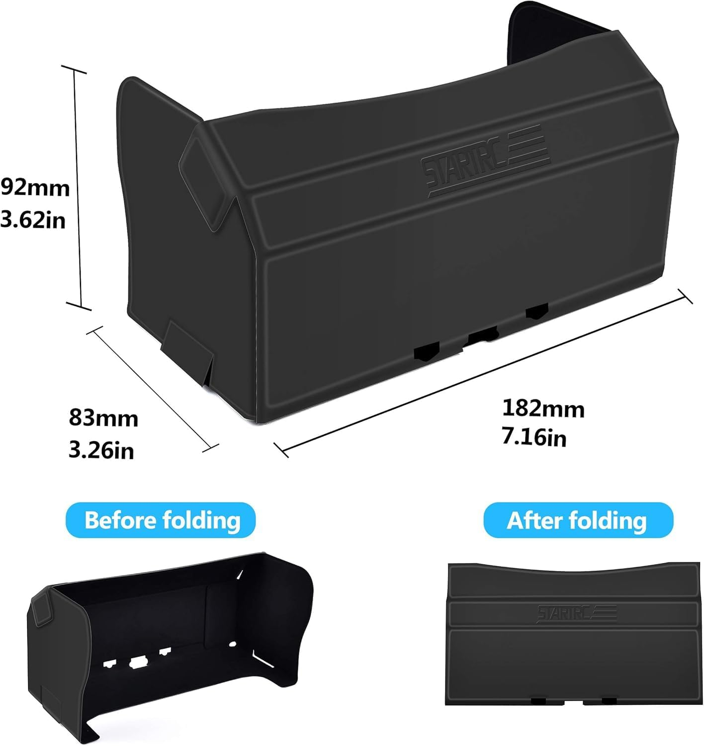 STARTRC Sun Hood Sunshade for DJI Mini 2 SE/3/3 Pro/2, Mavic Air 2/Air 2S/3 Classic Controller Accessories for 4.4-7.1Inch Smartphone Screen image number 6
