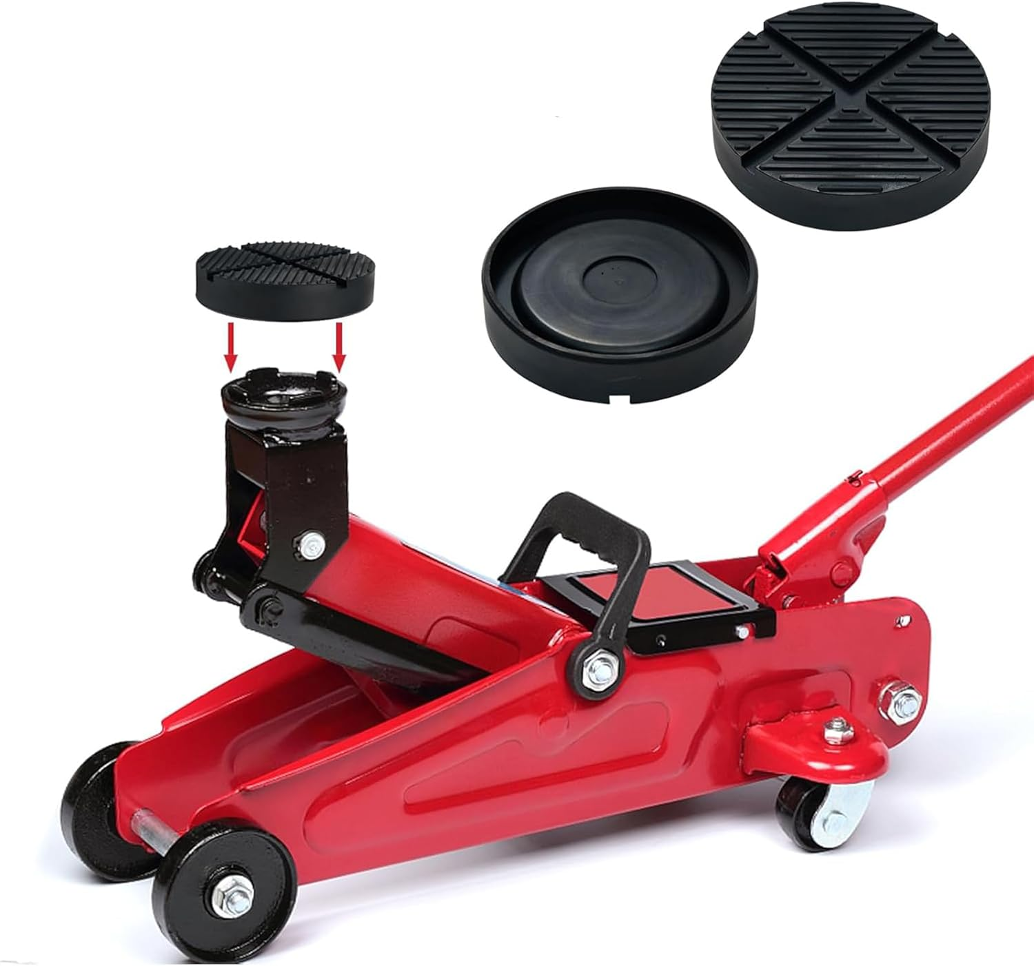 ​Universal Jack Pad - Rubber Jack Pad Adapter with Slot, Non-Slip Pinch Weld and Frame Rail Protector for Floor Jacks, Car Jack Stands, All Cars​ image number 6