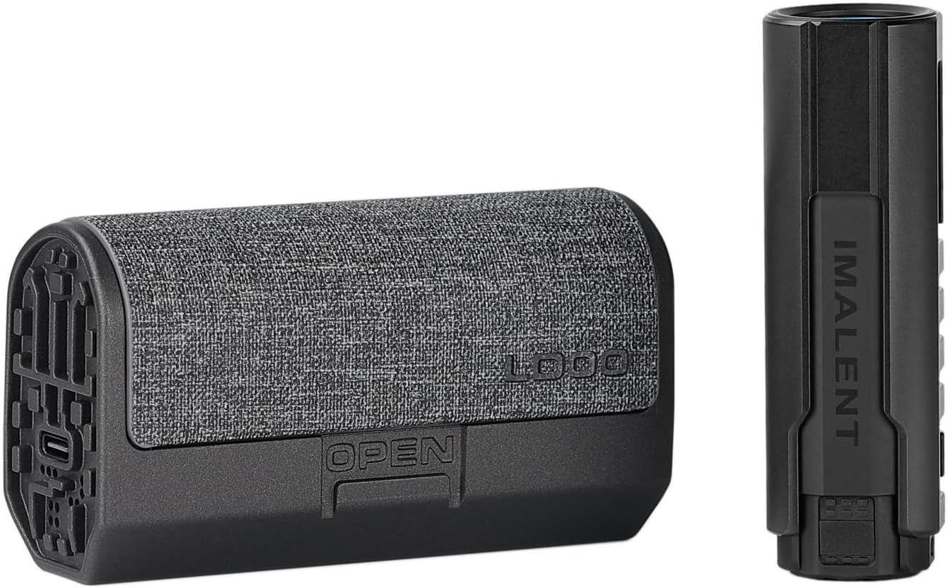 IMALENT LD35 PE 1200 Lumens Super Bright EDC Torches, 328 Meters Throw Rechargeable Handheld Pocket Waterproof LED Tactical Flashlight for Camping, Repairing, Inspection, Hiking (Black)