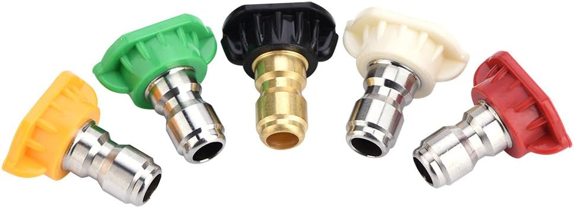 5Pcs New Pressure Washer Spray Nozzles Tip Set Variety Degrees for Quick Connect Hot Home and Family Appliance and Decor