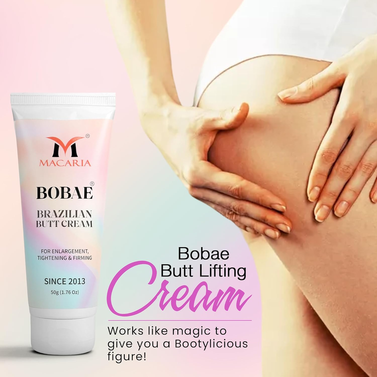 Bobae Brazilian Booty Butt Bum Enhancement Cream Mtf Ass Buttock Enhancement image number 5
