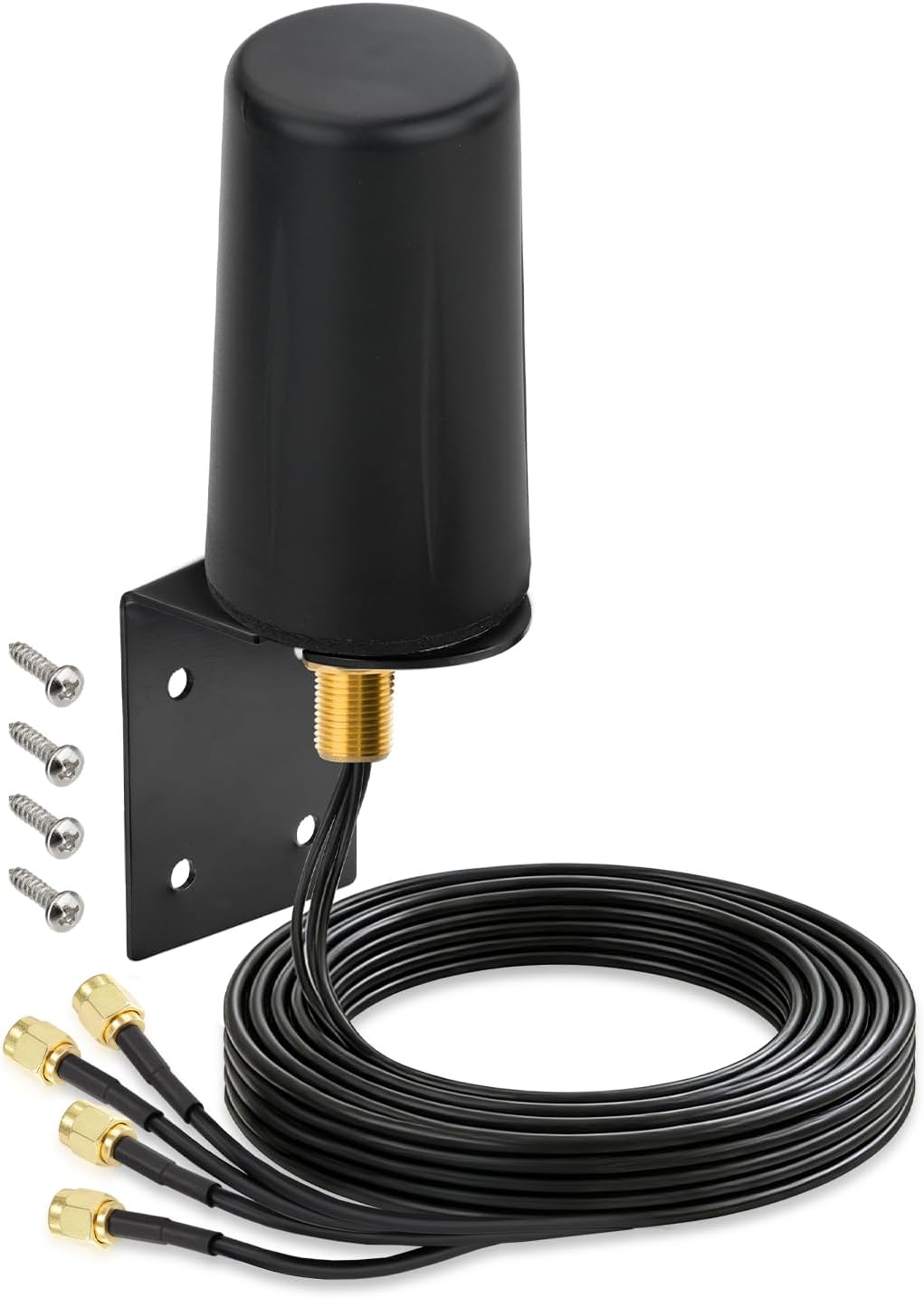 Bingfu 5G 4G LTE Antenna 4 SMA Connectors Outdoor MIMO Omni-Directional Antenna with 3M Cable, Waterproof Wall Mount for Cellular Router Mobile Hotspot Gateway Modem Iot Devices image number 1