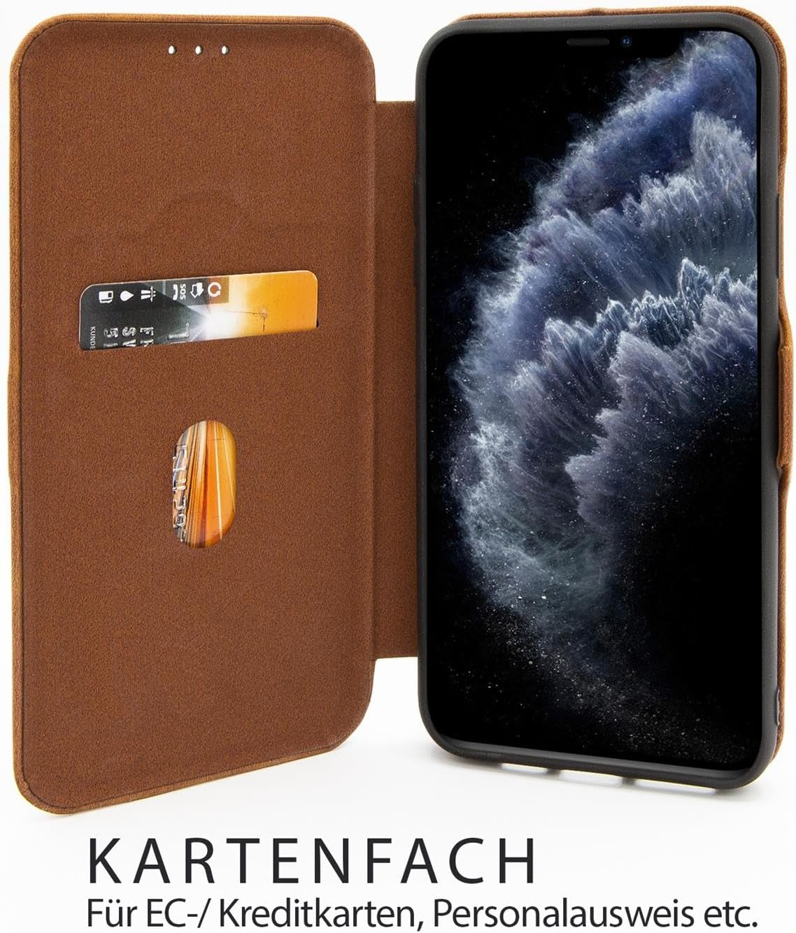 Verco Mobile Phone Case for Iphone 17, Book Style Mobile Phone Flip Cover for Iphone 17 Case Flip Case Book Case Bag, Brown image number 3