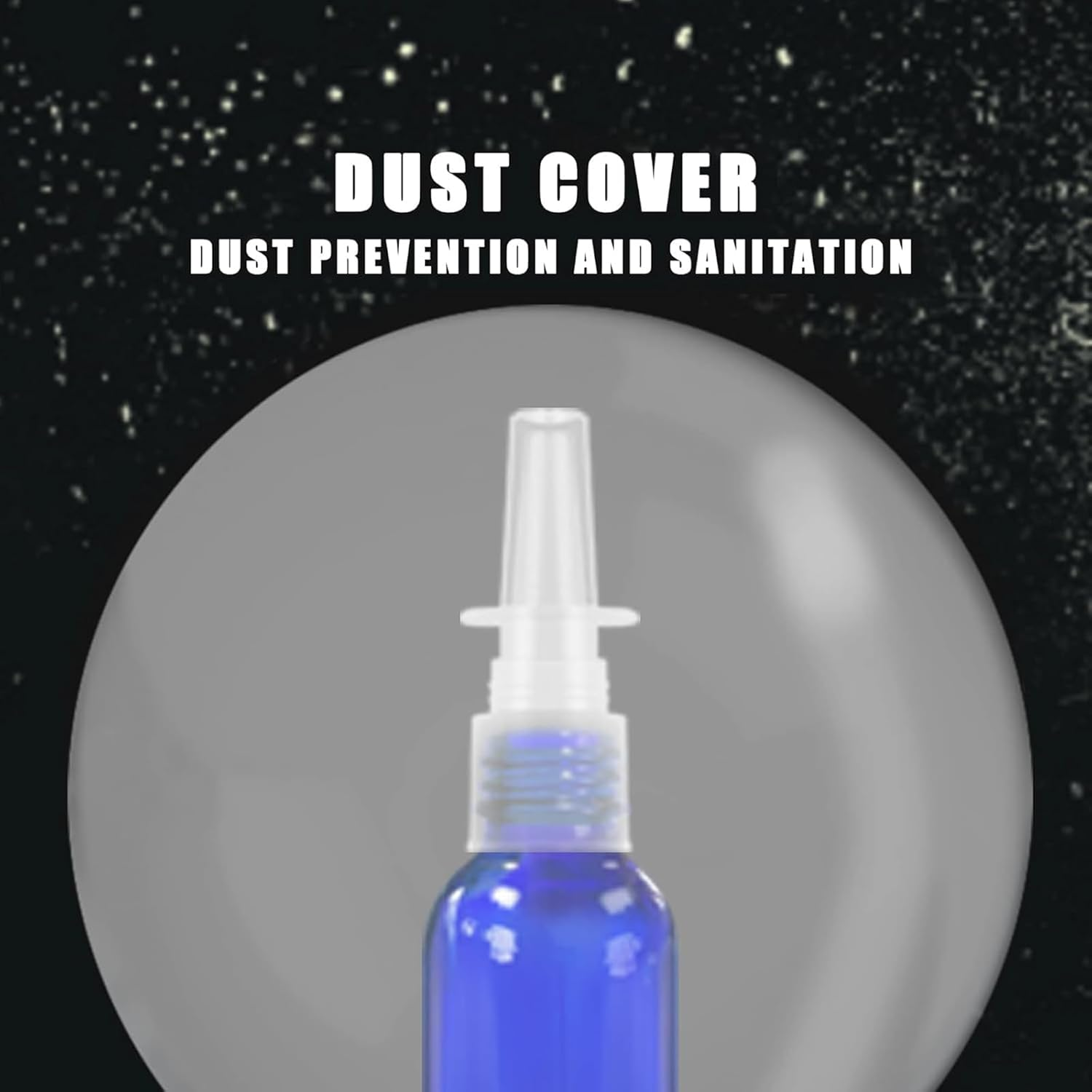 Nasal Spray Bottle Spray Glass Bottles 4Pcs 1Oz (30Ml) with Press Spray Head Refillable Portable Fine Mist, Funnel, Dropper,Label, Empty Nose Spray Glass Bottle Blue Nasal Spray Bottle image number 5