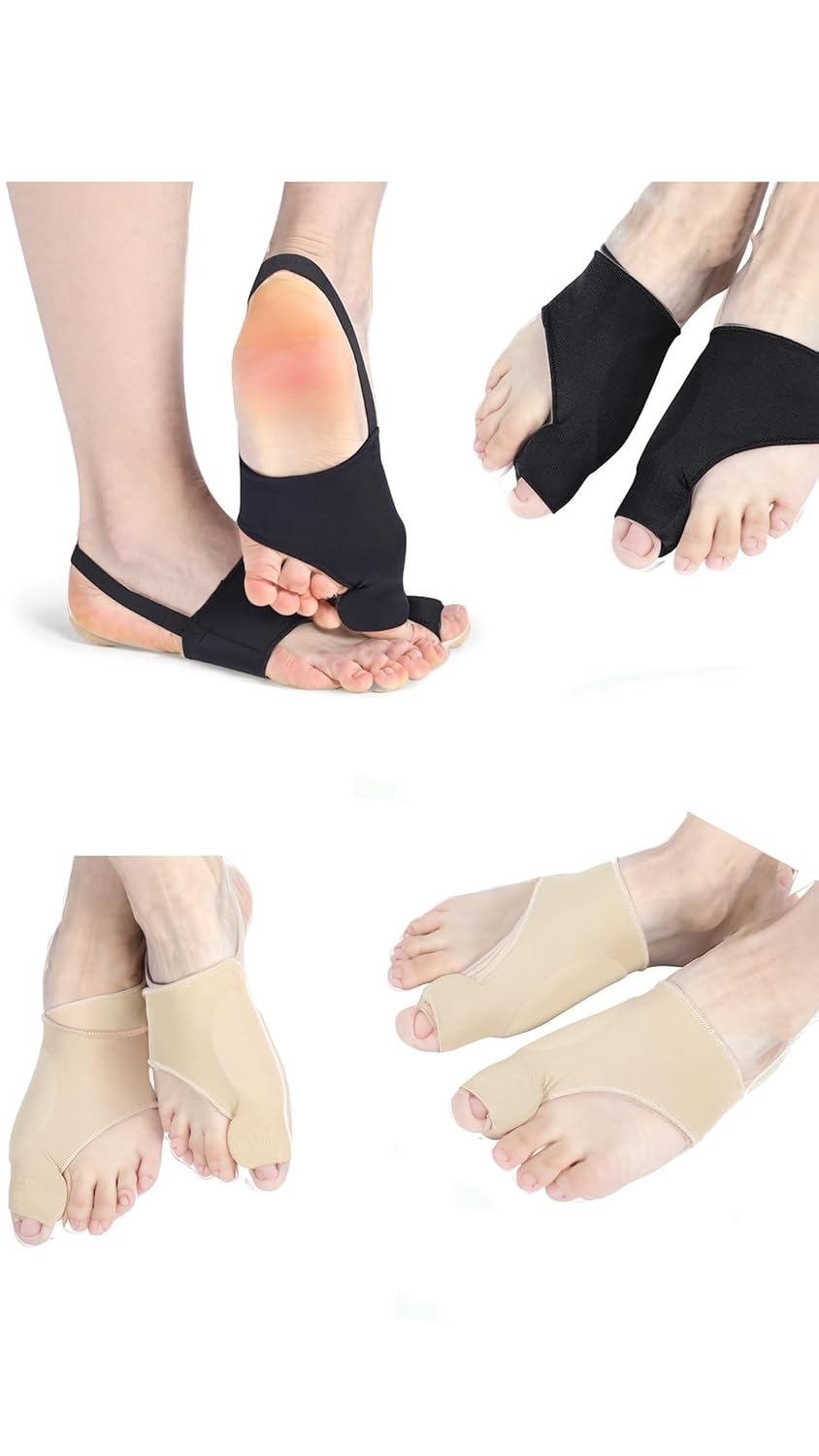 Bunion Corrector 4 Pairs | Orthopedic Pain Relief | Toe Straightener for Hallux Valgus | Day & Night Support | Adjustable for Men & Women image number 4
