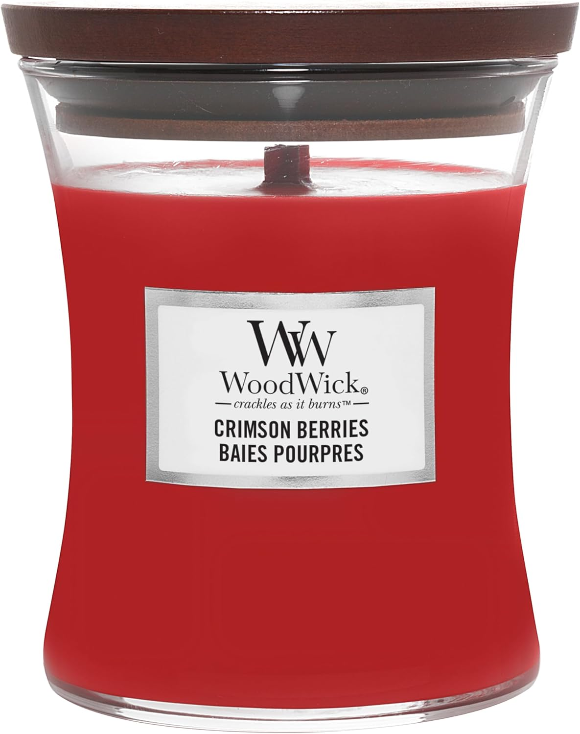 Woodwick Crimson Berries Mini Candle, Red